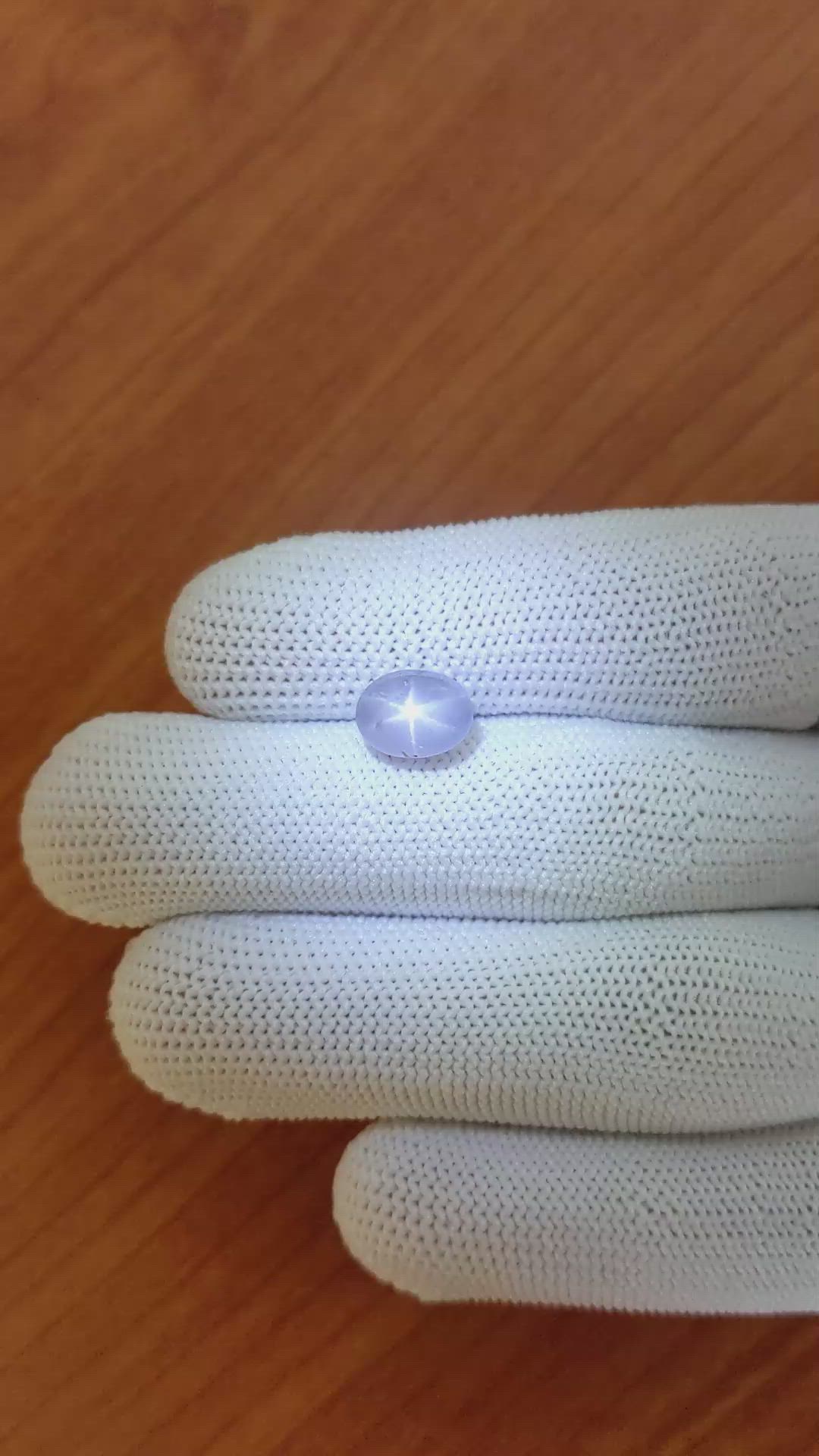 4.74 Ct. Blue Star Sapphire from Ceylon (Sri Lanka) Size Video