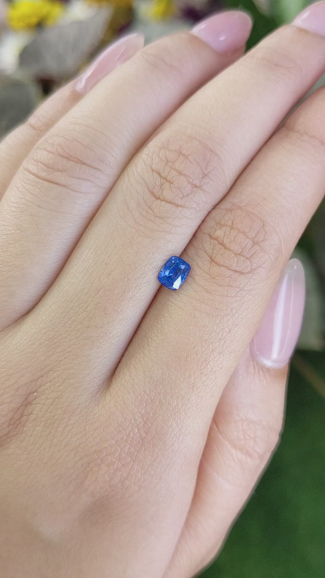 0.61 Ct. Blue Sapphire from Ceylon (Sri Lanka) Size Video