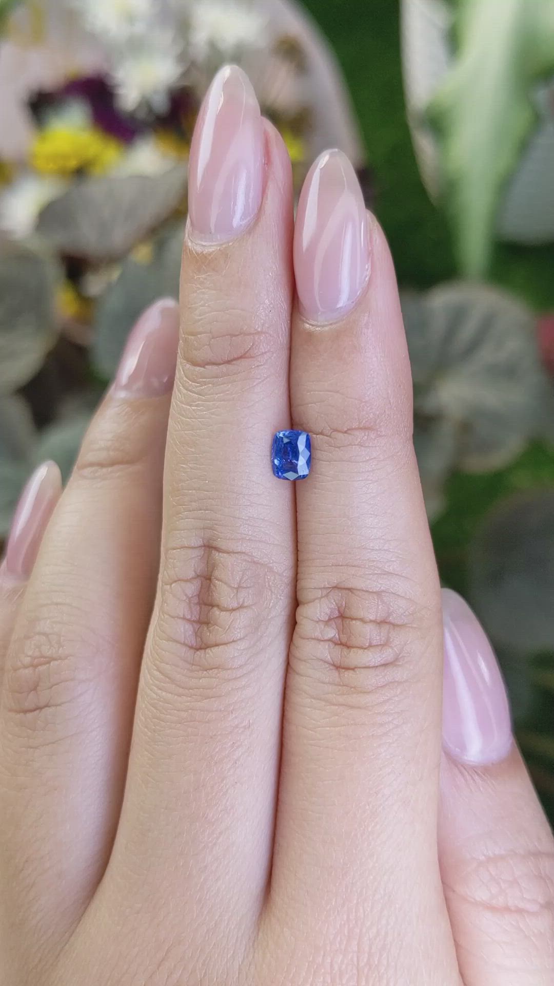 0.61 Ct. Blue Sapphire from Ceylon (Sri Lanka) Size Video