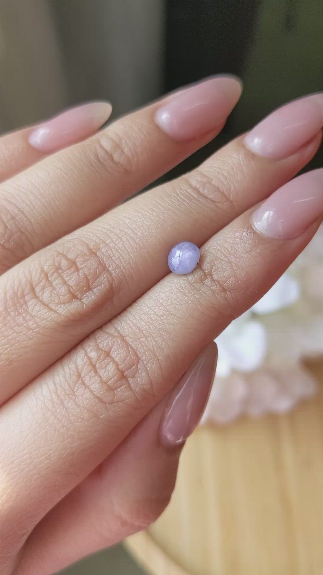 1.41 Ct. Purple Star Sapphire from Ceylon (Sri Lanka) Size Video