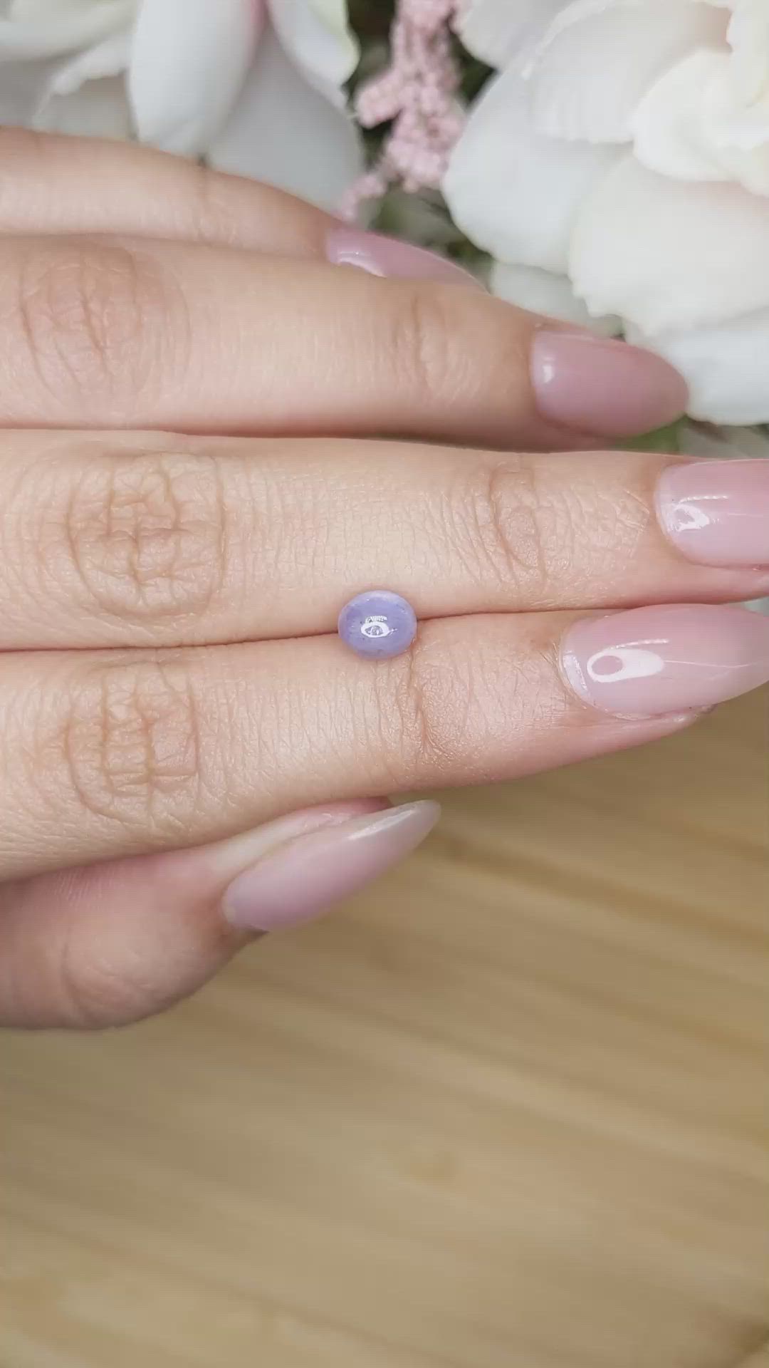 1.41 Ct. Purple Star Sapphire from Ceylon (Sri Lanka) Size Video