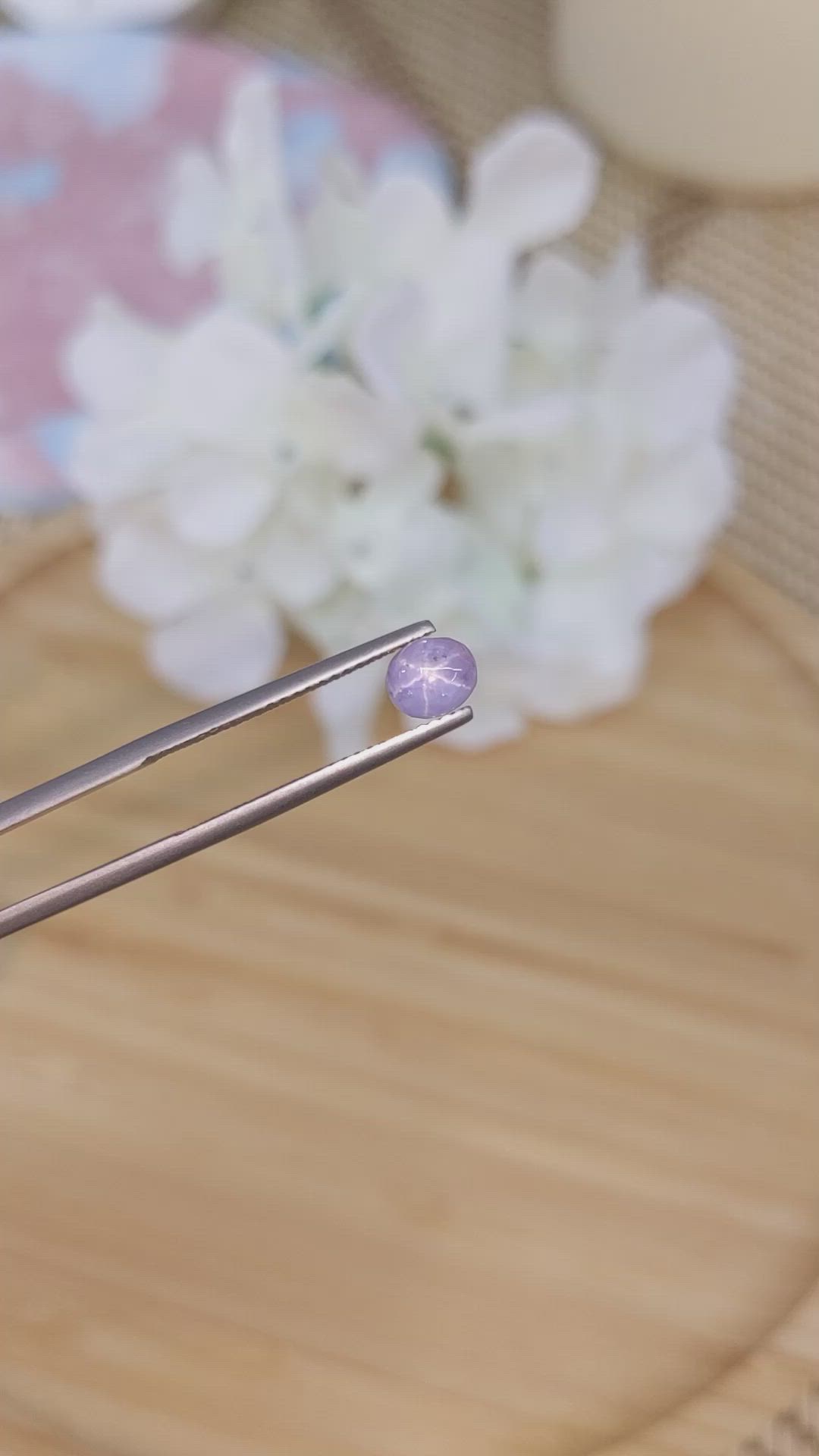 1.41 Ct. Purple Star Sapphire from Ceylon (Sri Lanka) Size Video