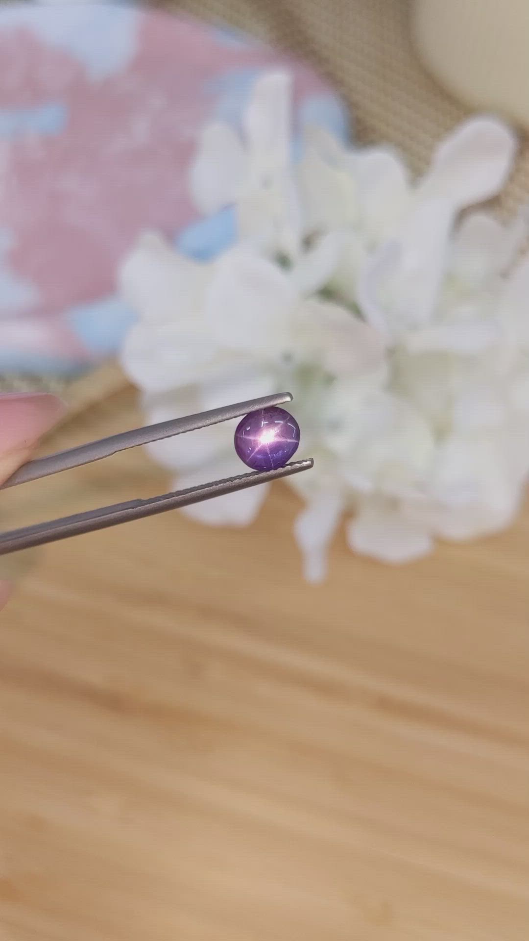 1.86 Ct. Purple Star Sapphire from Ceylon (Sri Lanka) Size Video
