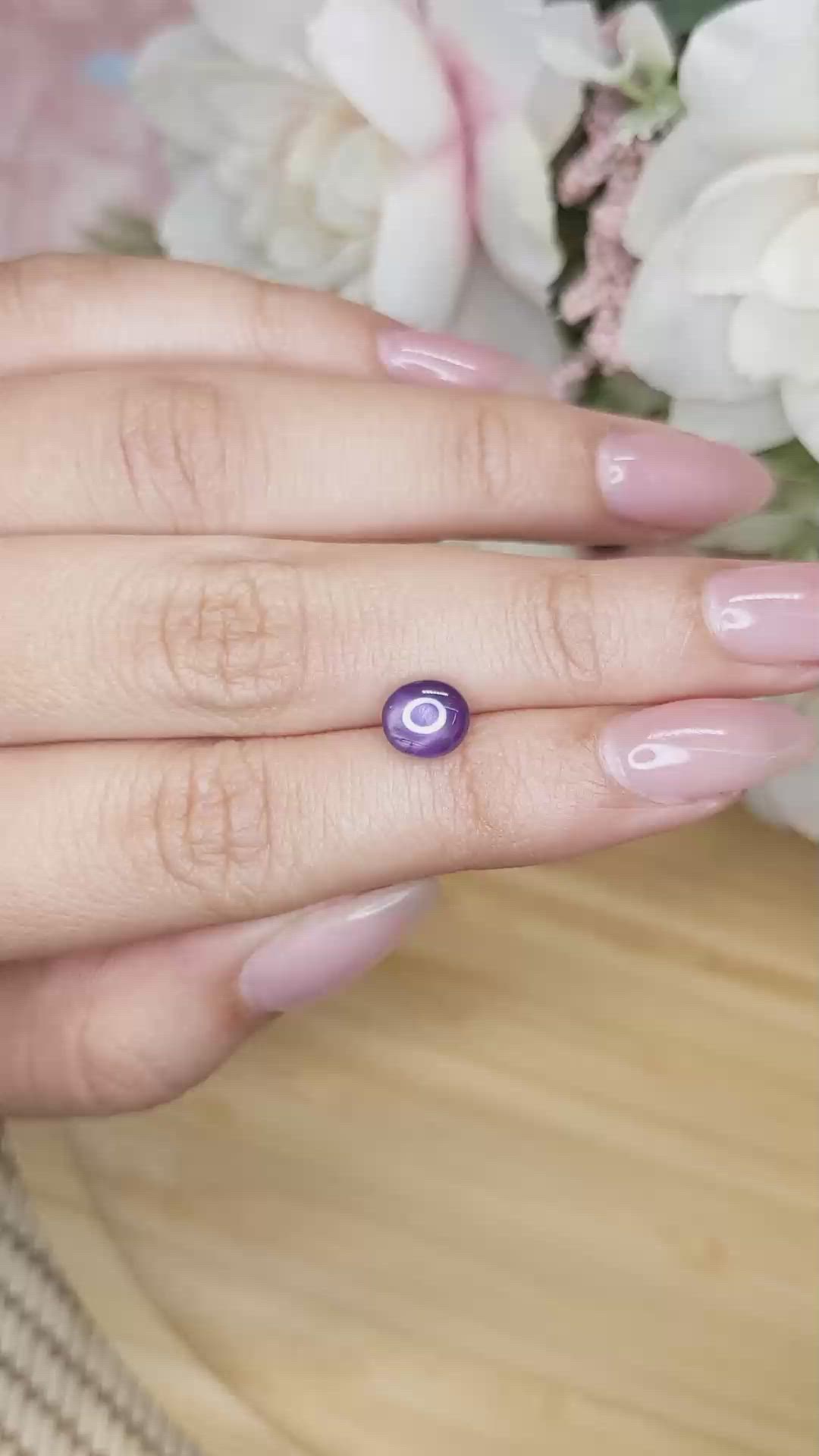 1.86 Ct. Purple Star Sapphire from Ceylon (Sri Lanka) Size Video