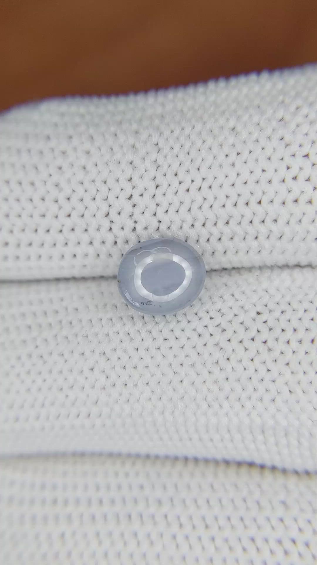 2.31 Ct. Greyish Blue Star Sapphire from Ceylon (Sri Lanka) Size Video