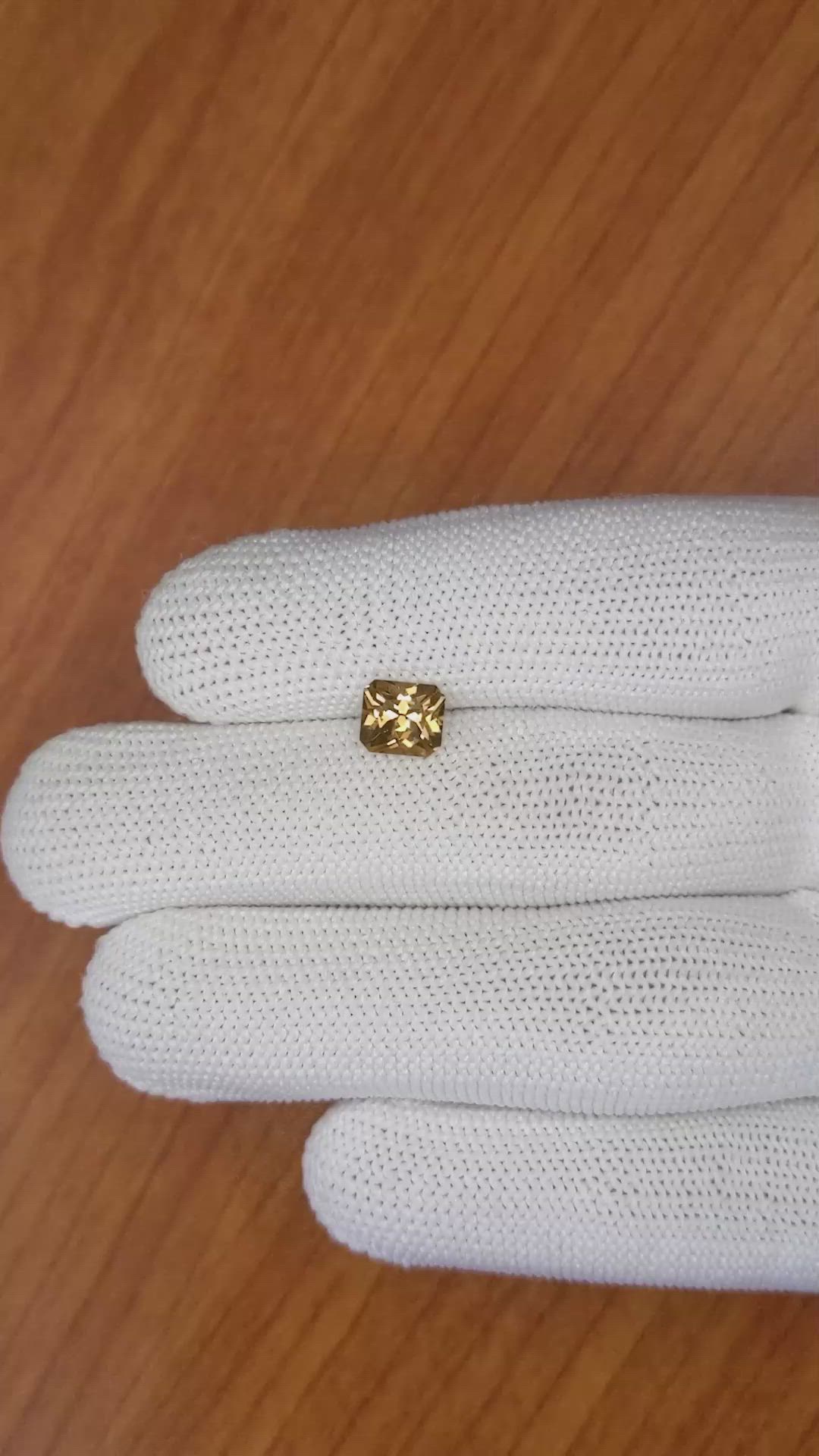 1.65 Ct. Yellowish Brown Sapphire from Ceylon (Sri Lanka) Size Video