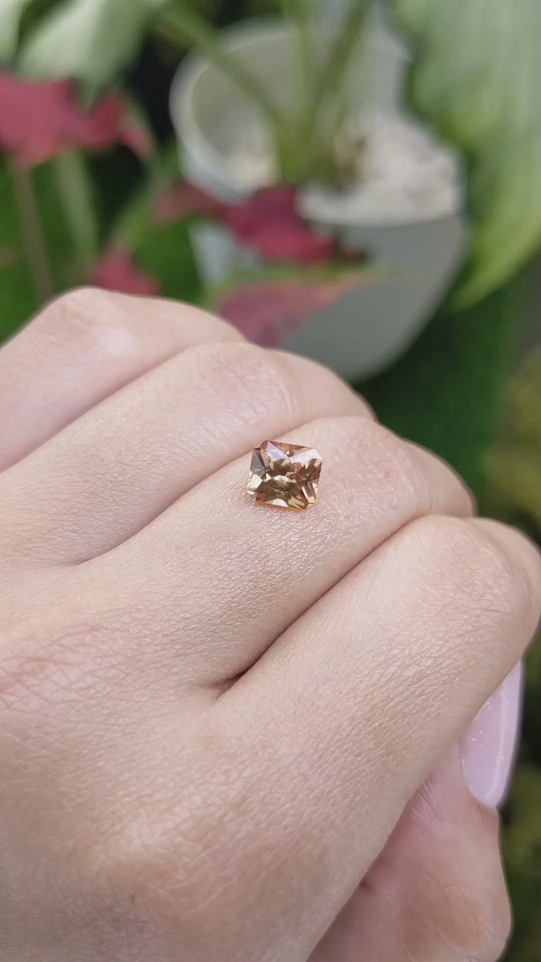 1.65 Ct. Yellowish Brown Sapphire from Ceylon (Sri Lanka) Size Video