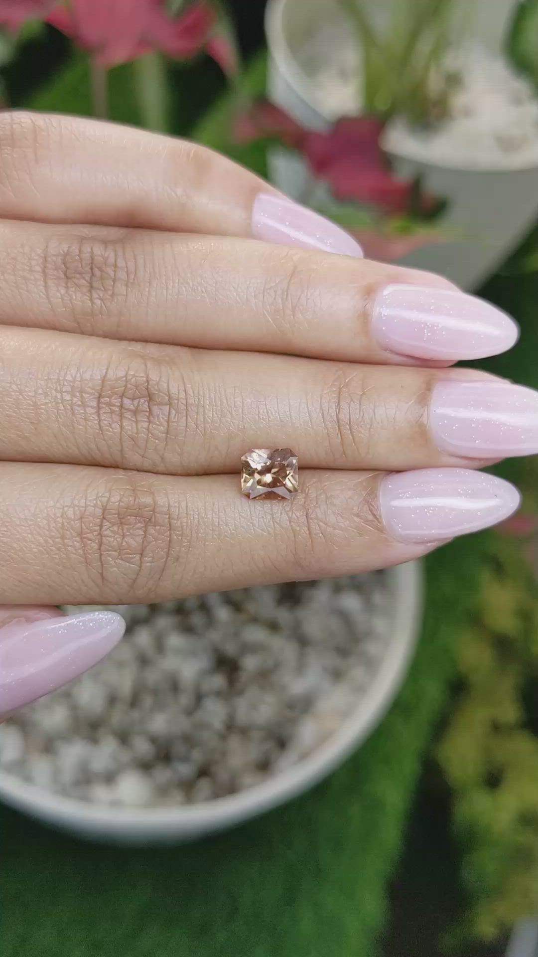 1.65 Ct. Yellowish Brown Sapphire from Ceylon (Sri Lanka) Size Video