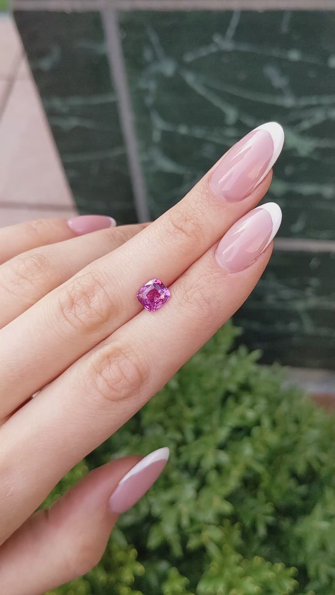 2.04 Ct. Pink Sapphire from Ceylon (Sri Lanka) Size Video