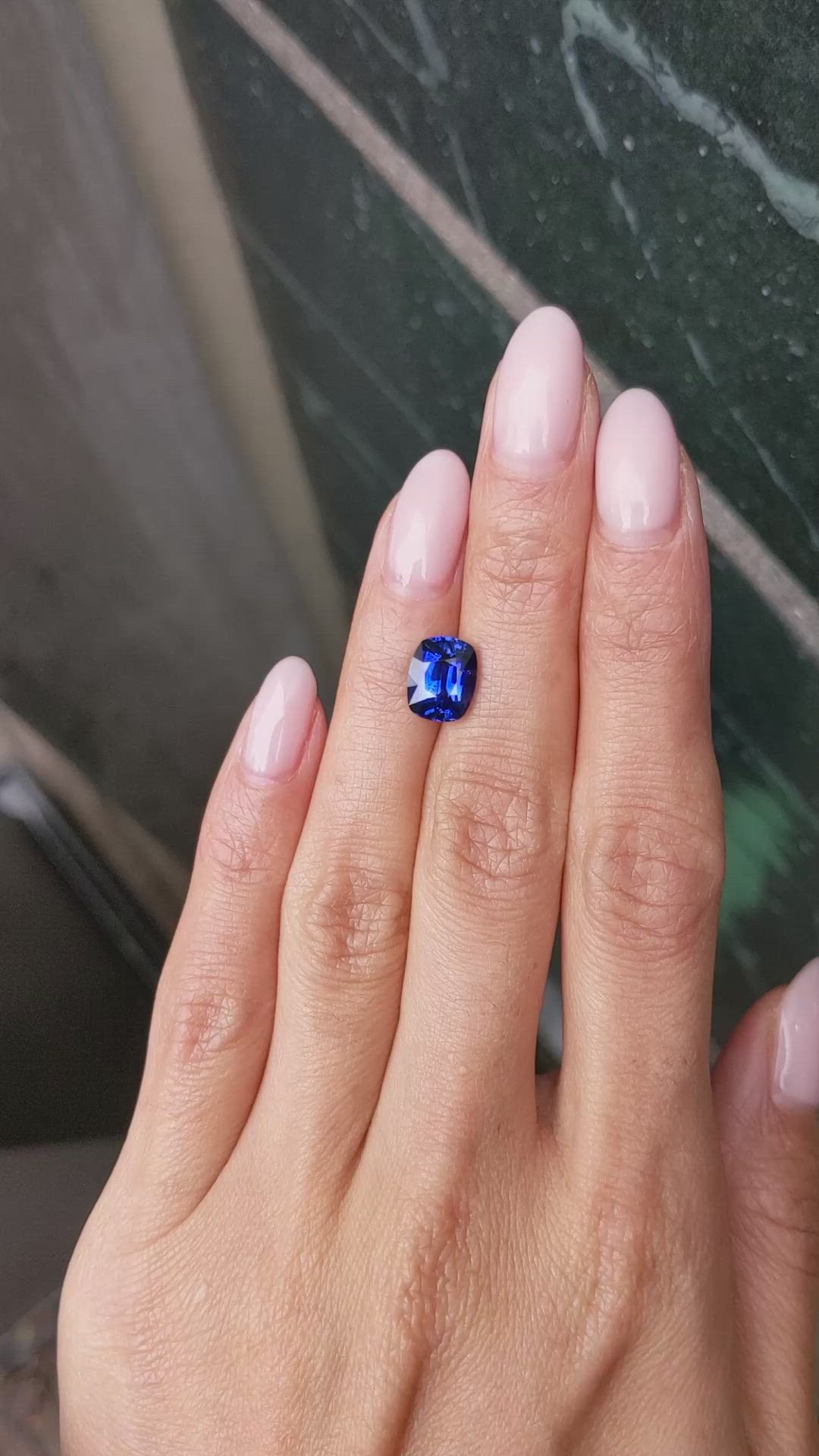 3.00 Ct. Blue Sapphire from Ceylon (Sri Lanka) Size Video