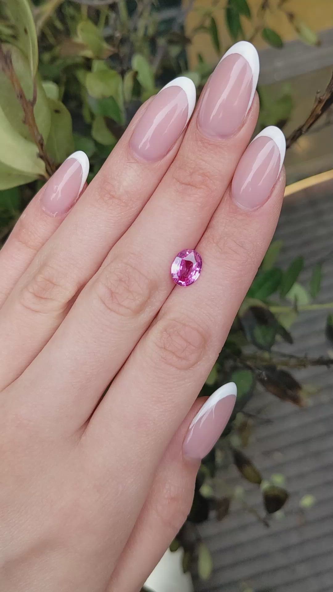 2.04 Ct. Pink Sapphire from Ceylon (Sri Lanka) Size Video