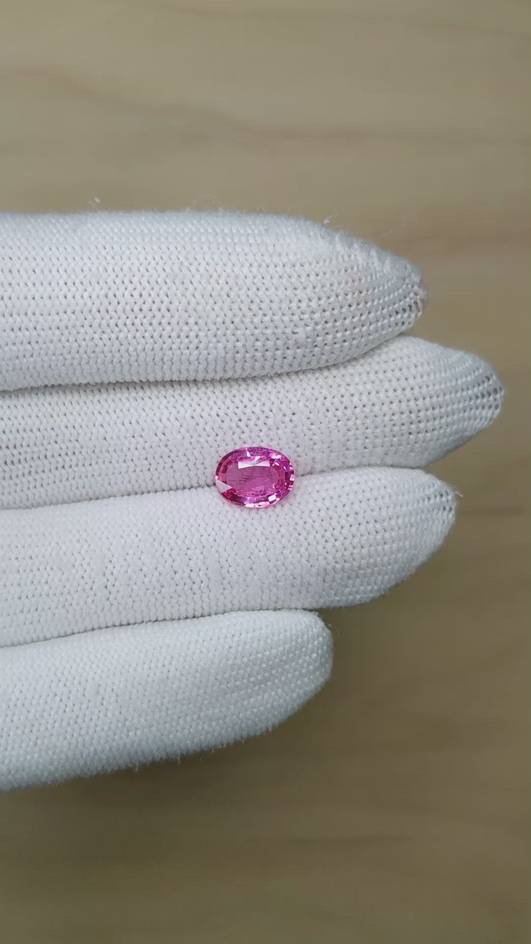 2.04 Ct. Pink Sapphire from Ceylon (Sri Lanka) Size Video