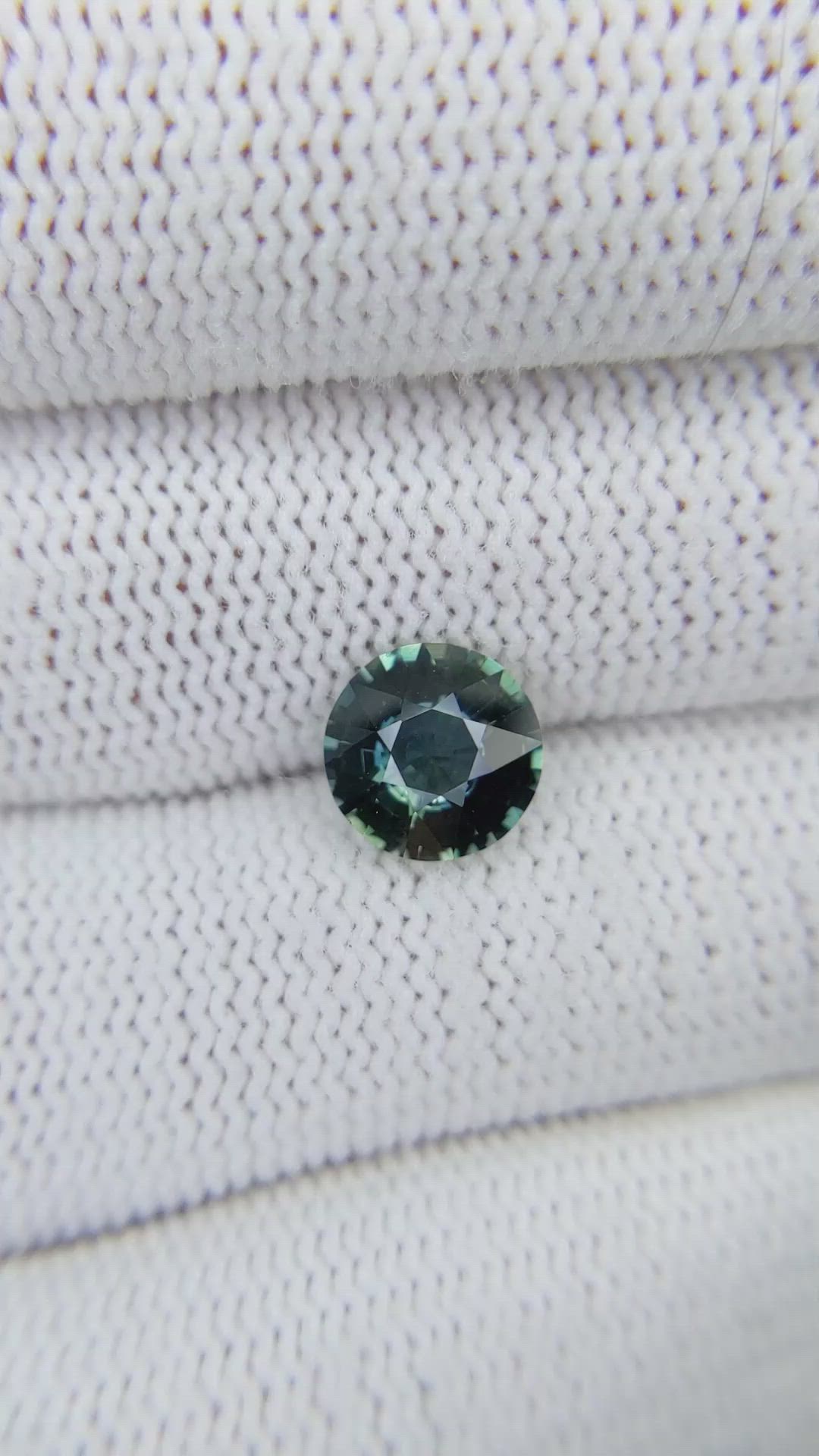 2.11 Ct. Bluish Green Sapphire from Madagascar Size Video