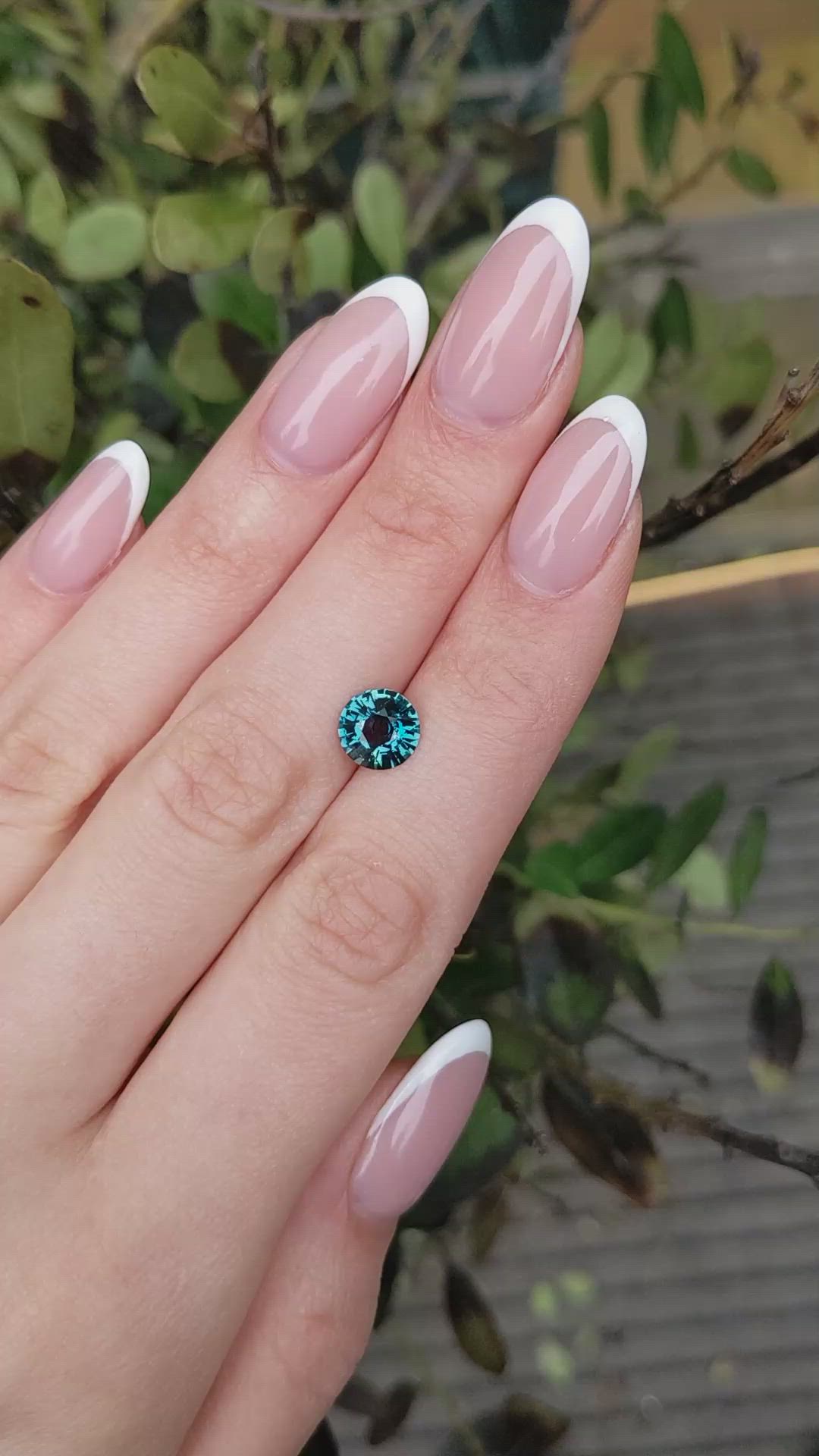 2.11 Ct. Bluish Green Sapphire from Madagascar Size Video