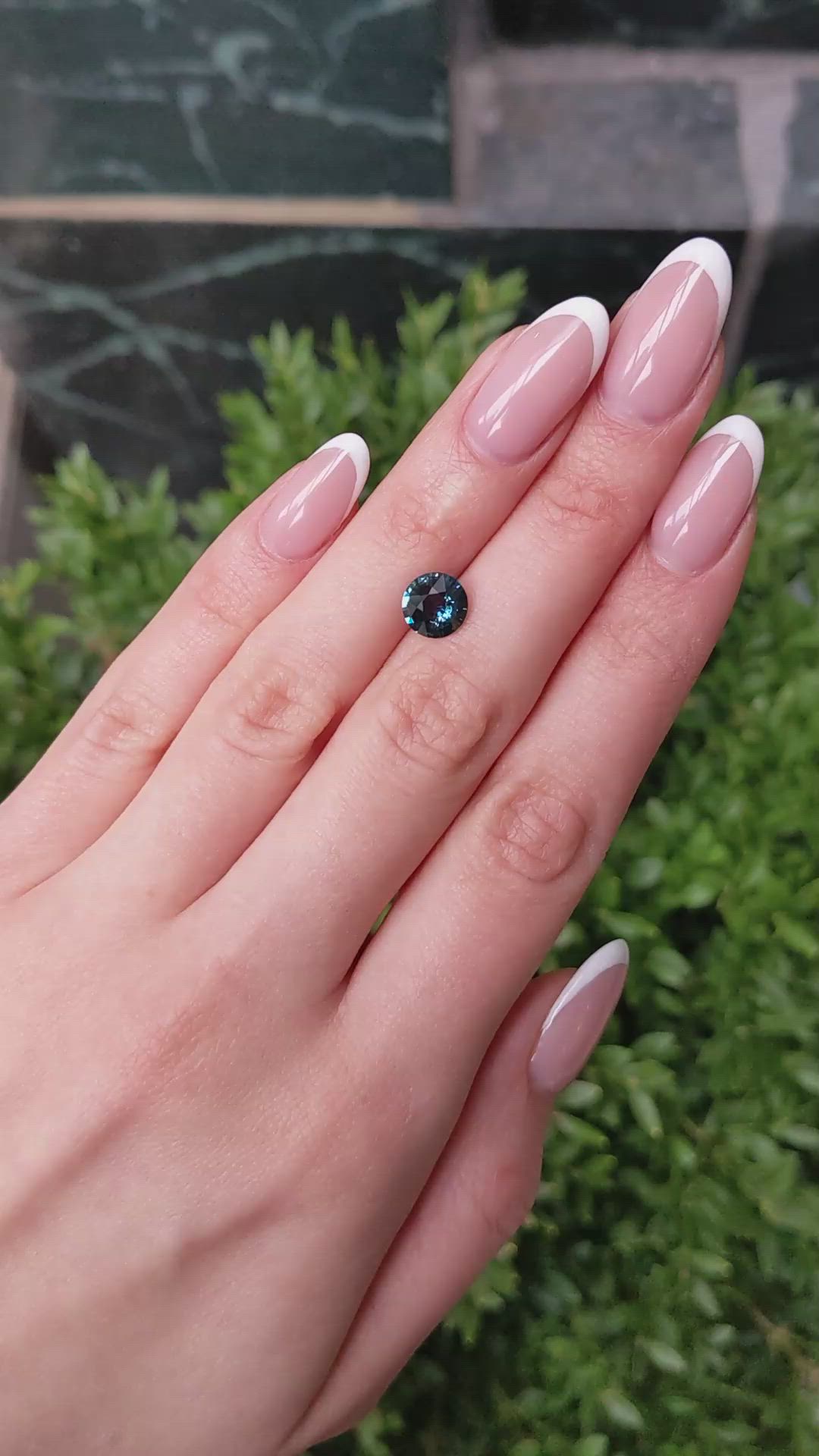 2.11 Ct. Bluish Green Sapphire from Madagascar Size Video