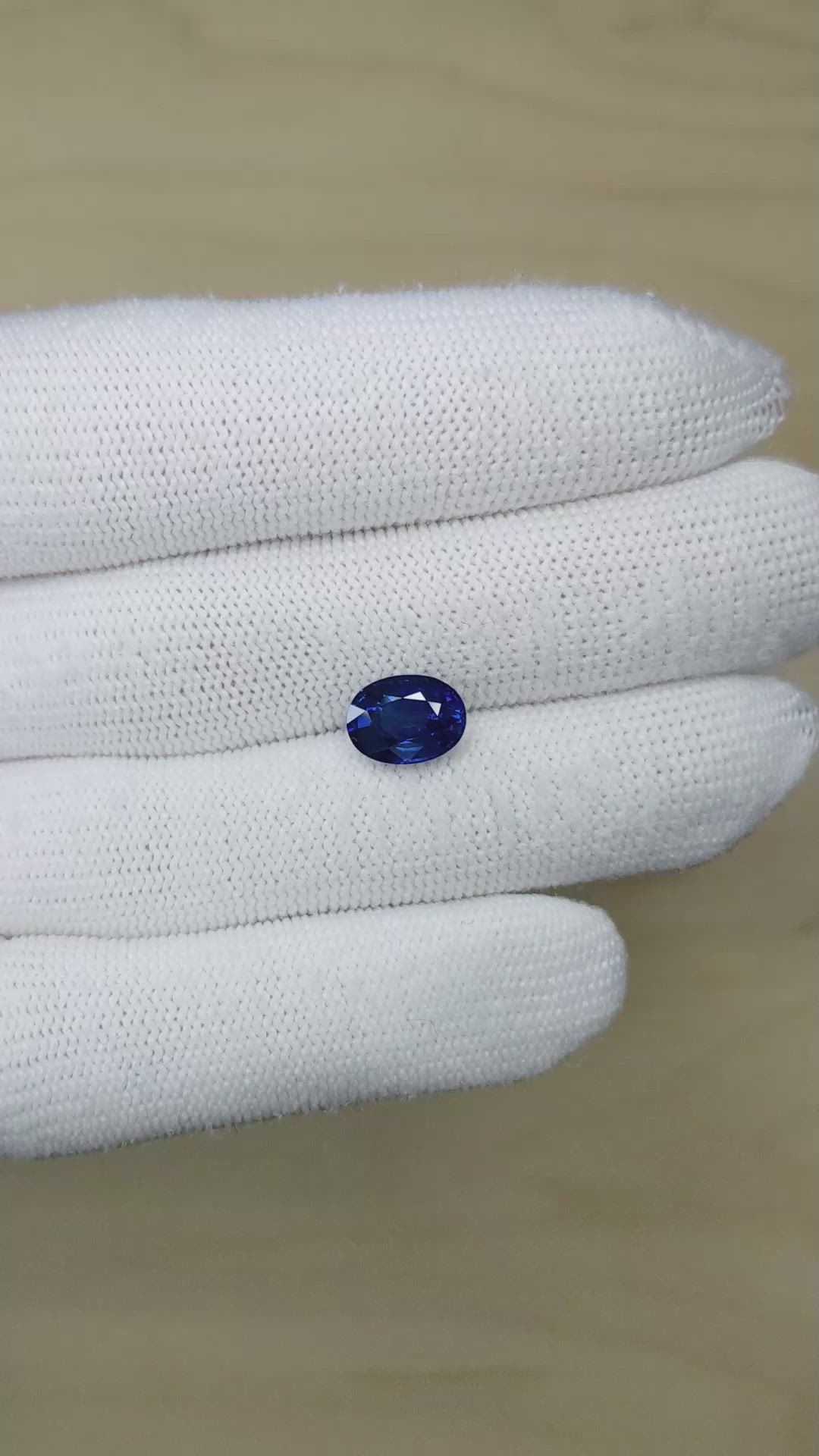 3.25 Ct. Blue Sapphire from Thailand Size Video