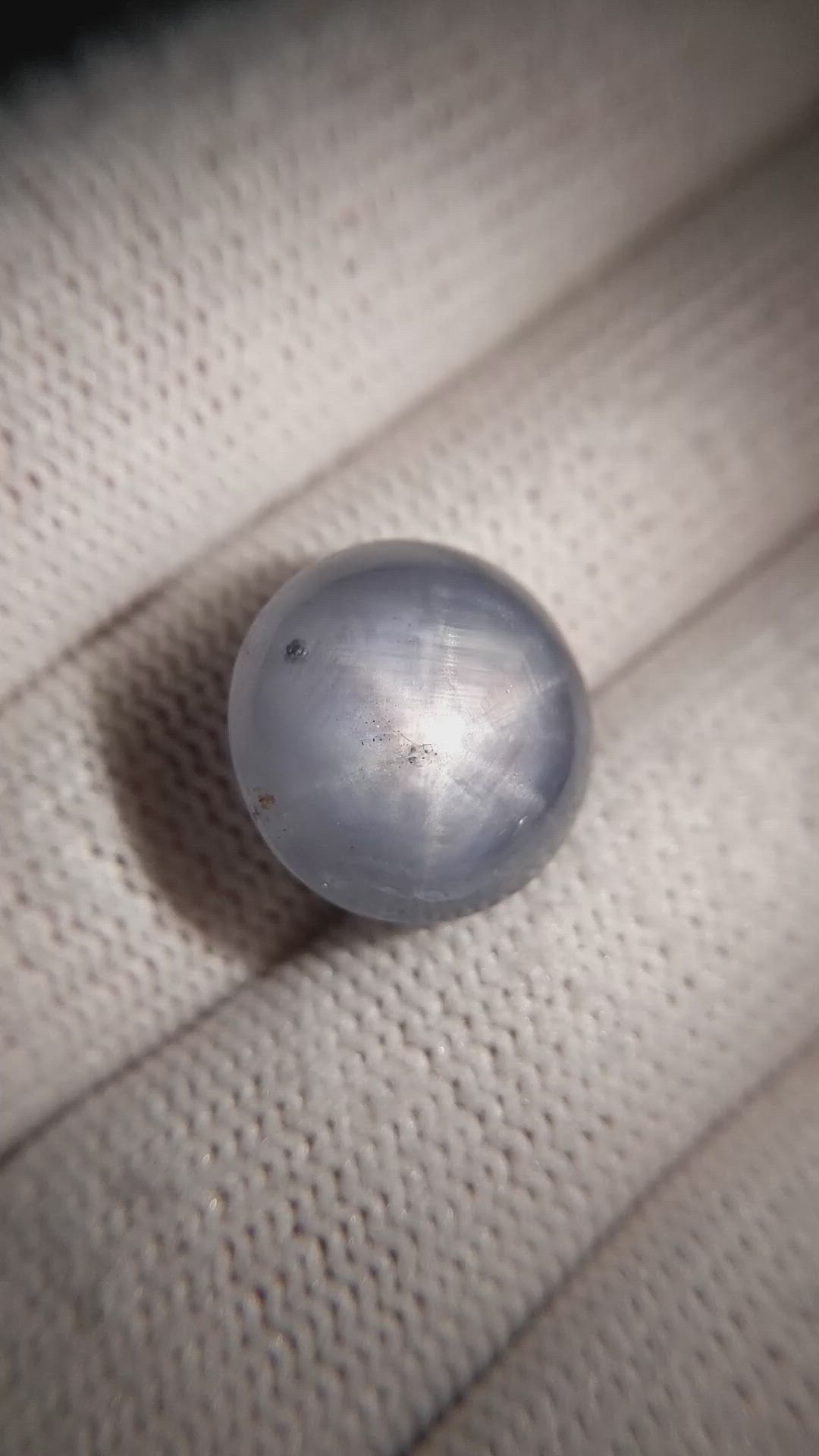 24.93 Ct. Greyish Blue Star Sapphire from Ceylon (Sri Lanka) Size Video