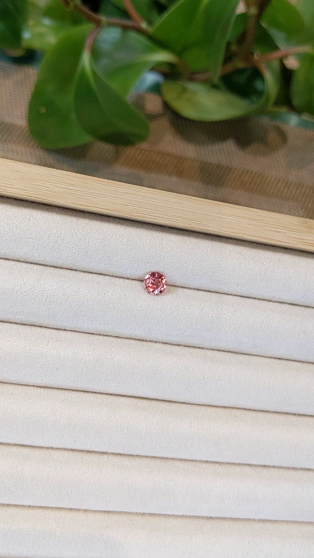 0.91 Ct. Padparadscha Sapphire from Madagascar Size Video