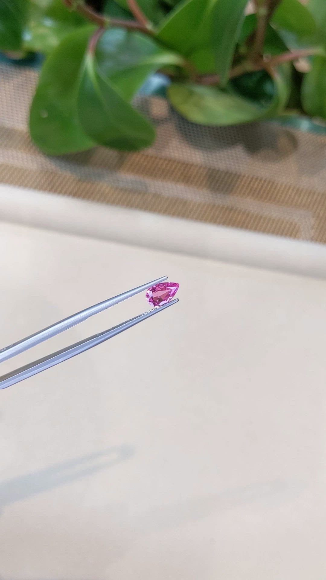 0.75 Ct. Pink Sapphire from Madagascar Size Video