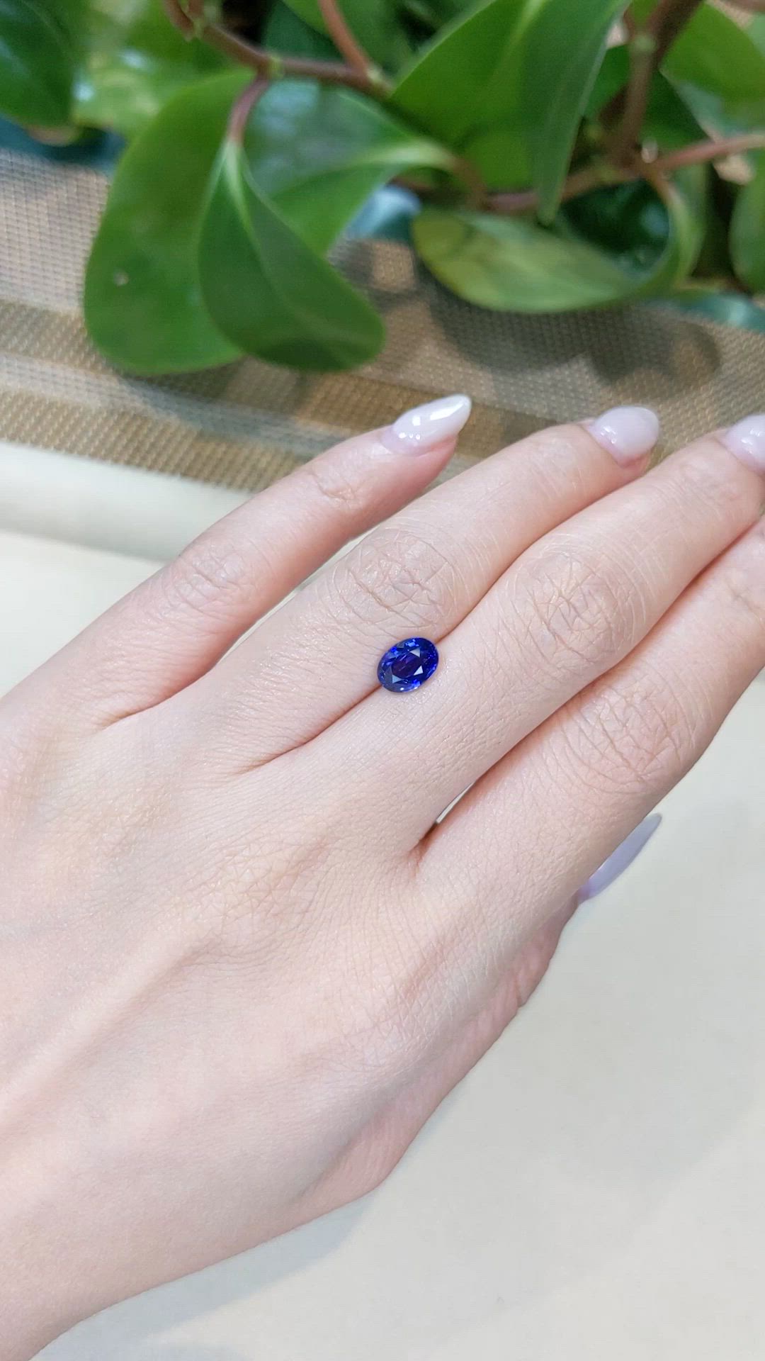 1.40 Ct. Blue Sapphire from Ceylon (Sri Lanka) Size Video