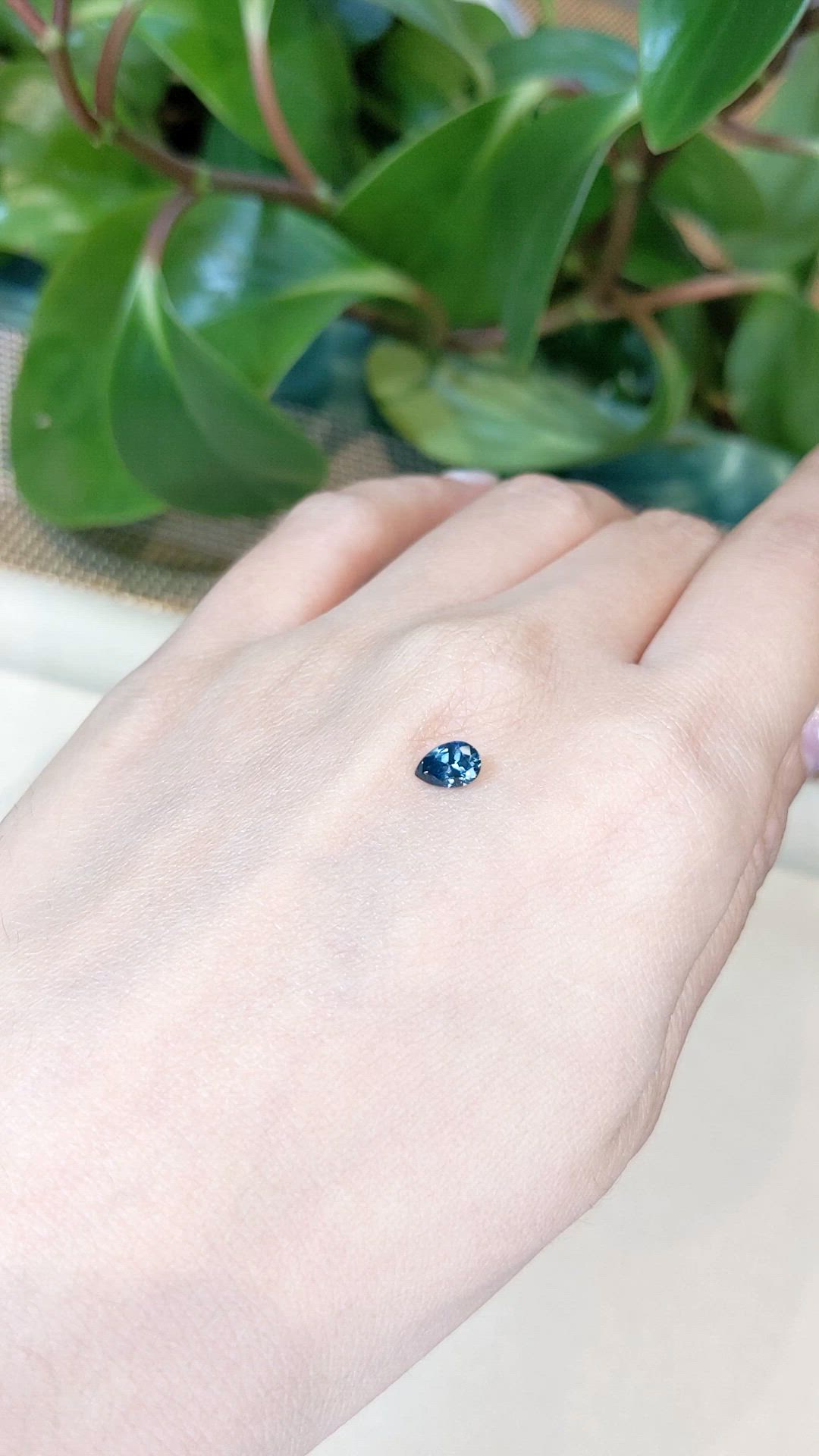 0.53 Ct. Greyish Blue Sapphire from Montana Size Video