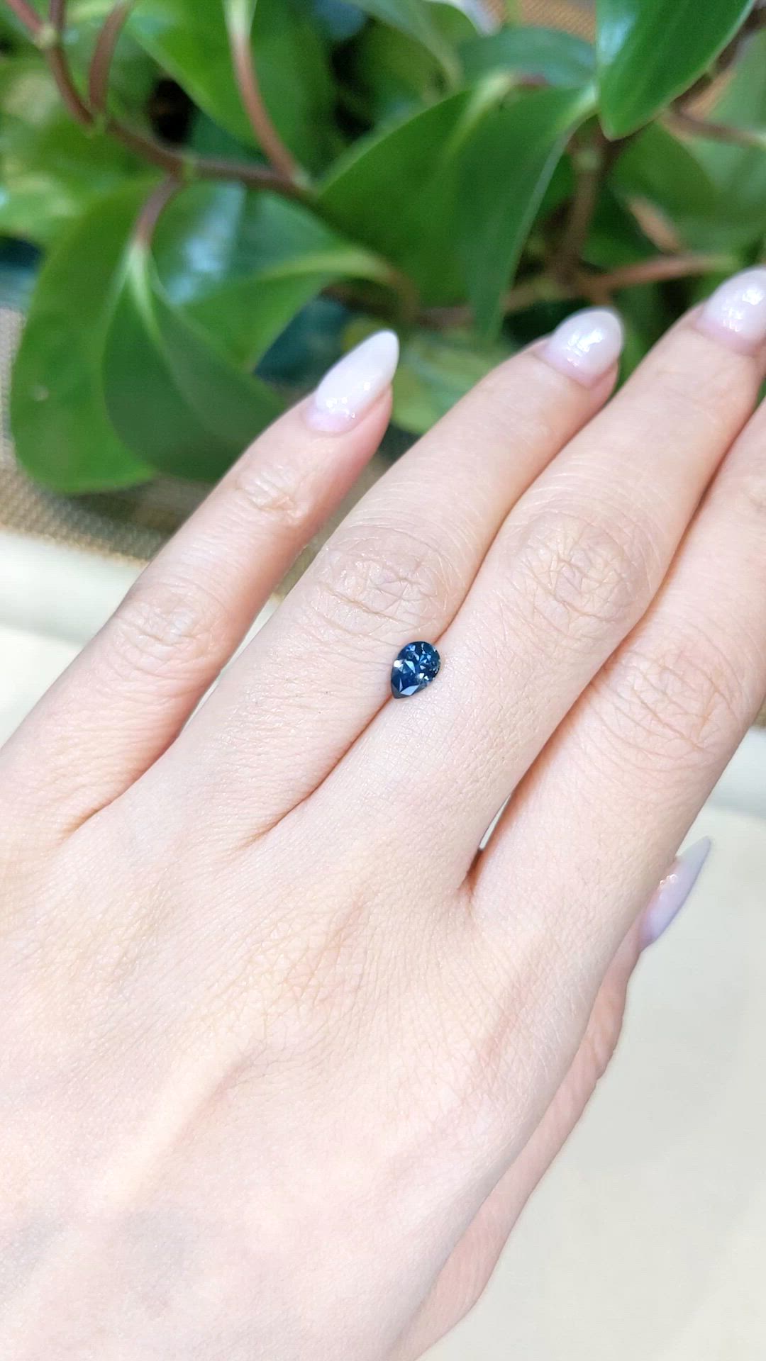 0.53 Ct. Greyish Blue Sapphire from Montana Size Video