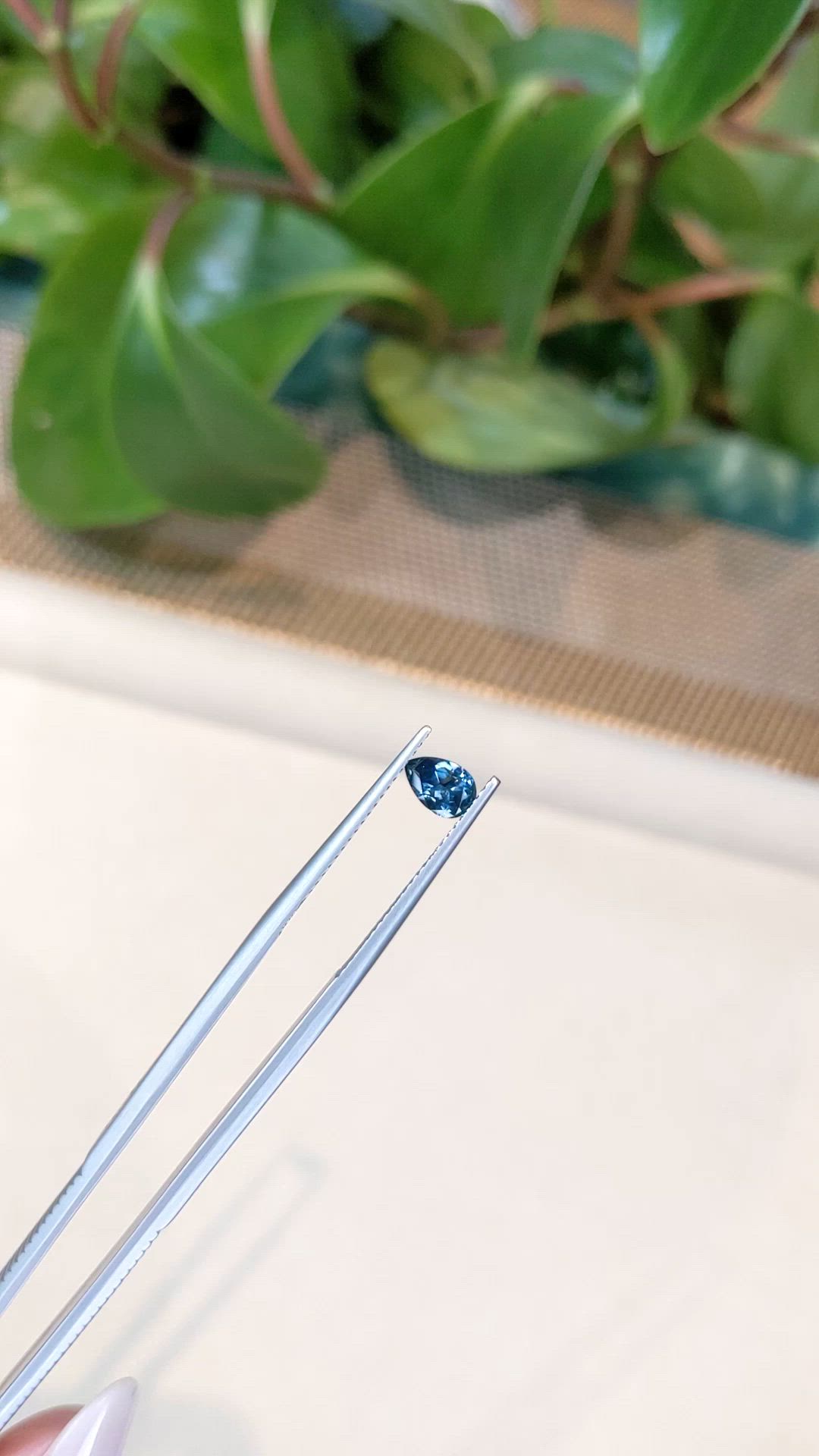 0.53 Ct. Greyish Blue Sapphire from Montana Size Video