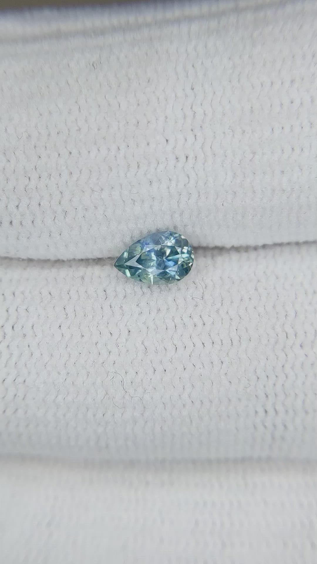 0.51 Ct. Greenish Blue Sapphire from Montana Size Video