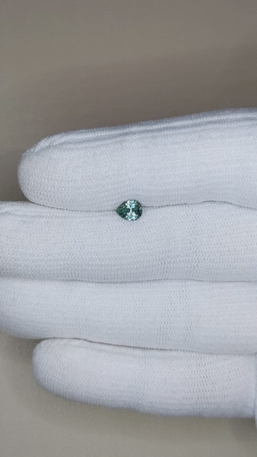 0.53 Ct. Bluish Green Sapphire from Montana Size Video