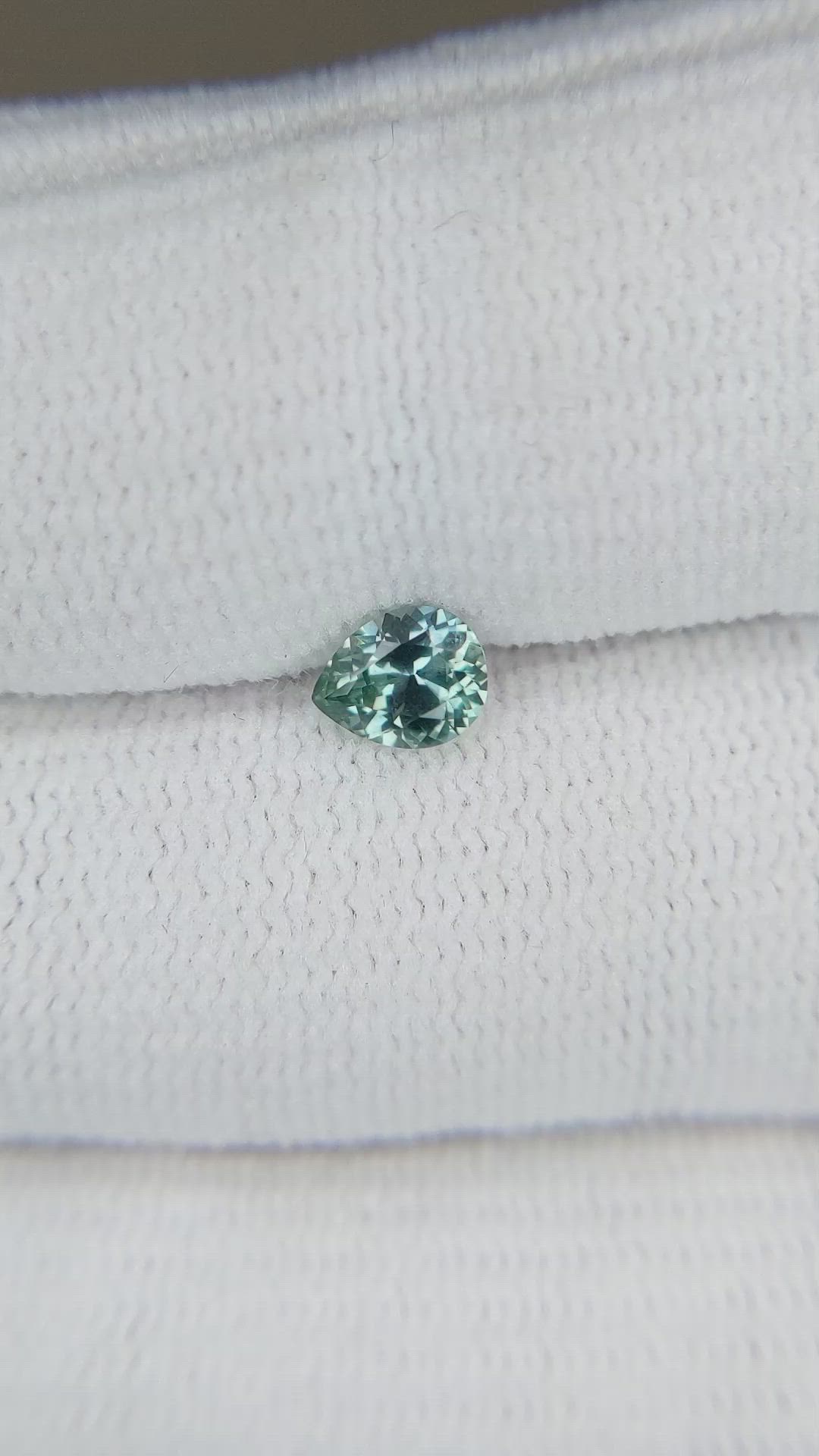 0.53 Ct. Bluish Green Sapphire from Montana Size Video