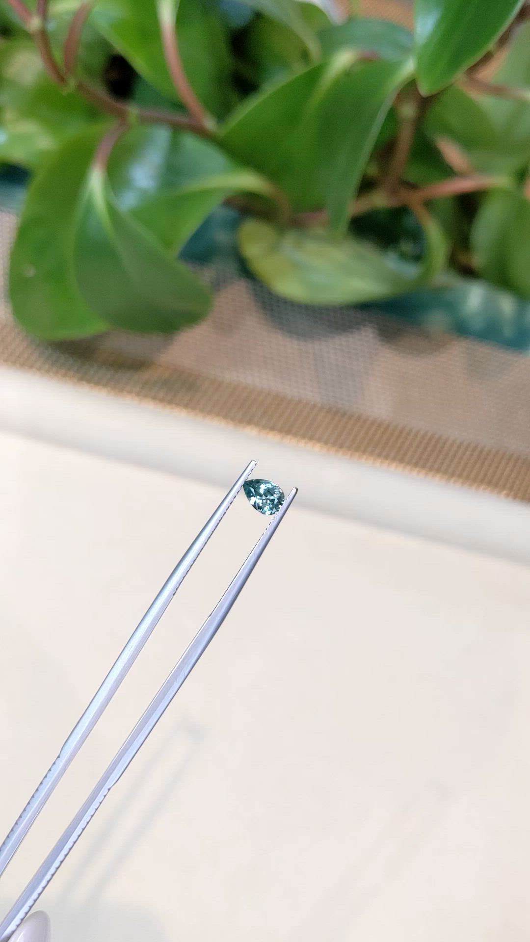 0.52 Ct. Green Sapphire from Montana Size Video