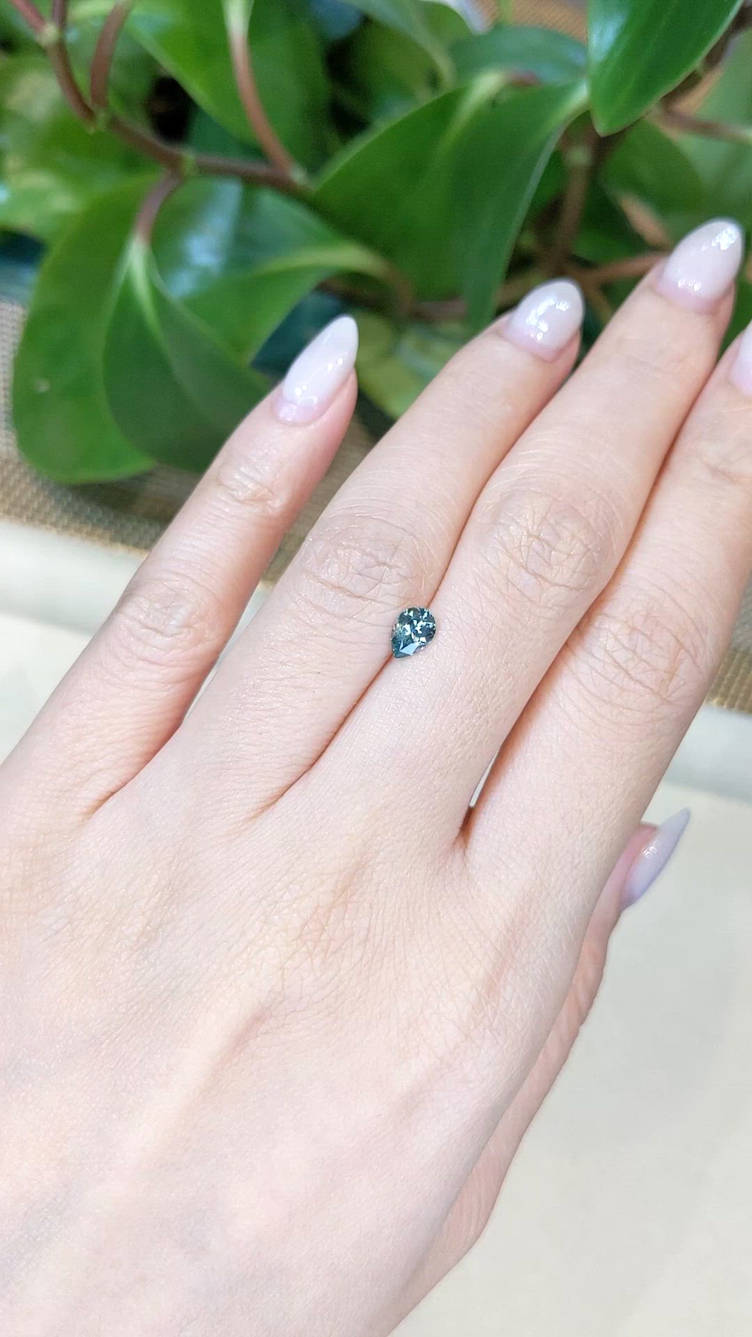 0.52 Ct. Green Sapphire from Montana Size Video