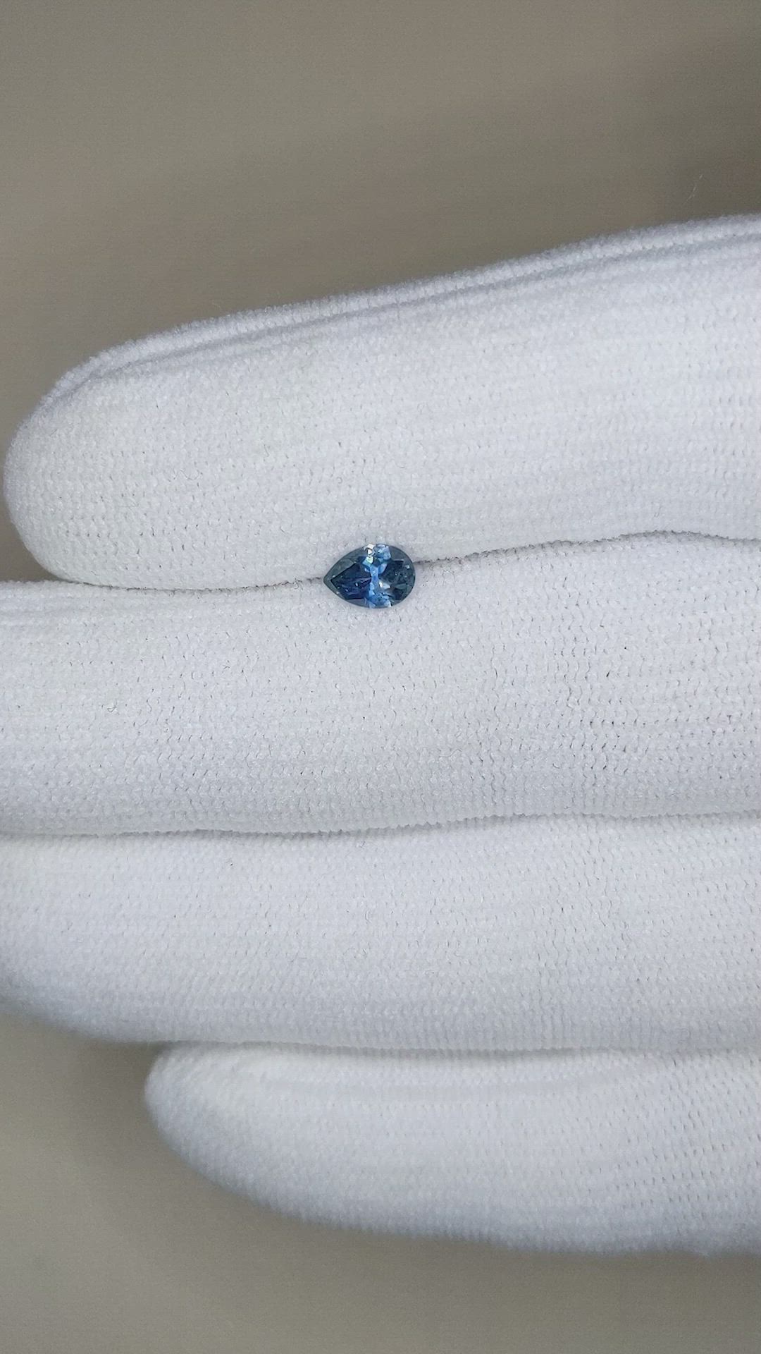 0.52 Ct. Blue Sapphire from Montana Size Video