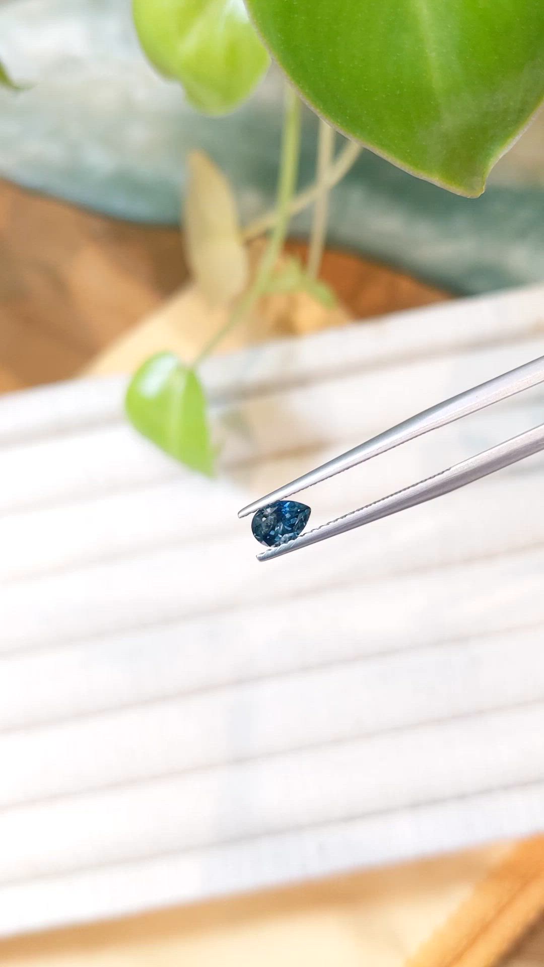 0.52 Ct. Blue Sapphire from Montana Size Video