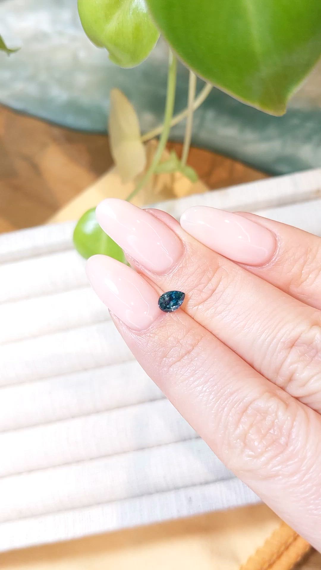 0.52 Ct. Blue Sapphire from Montana Size Video