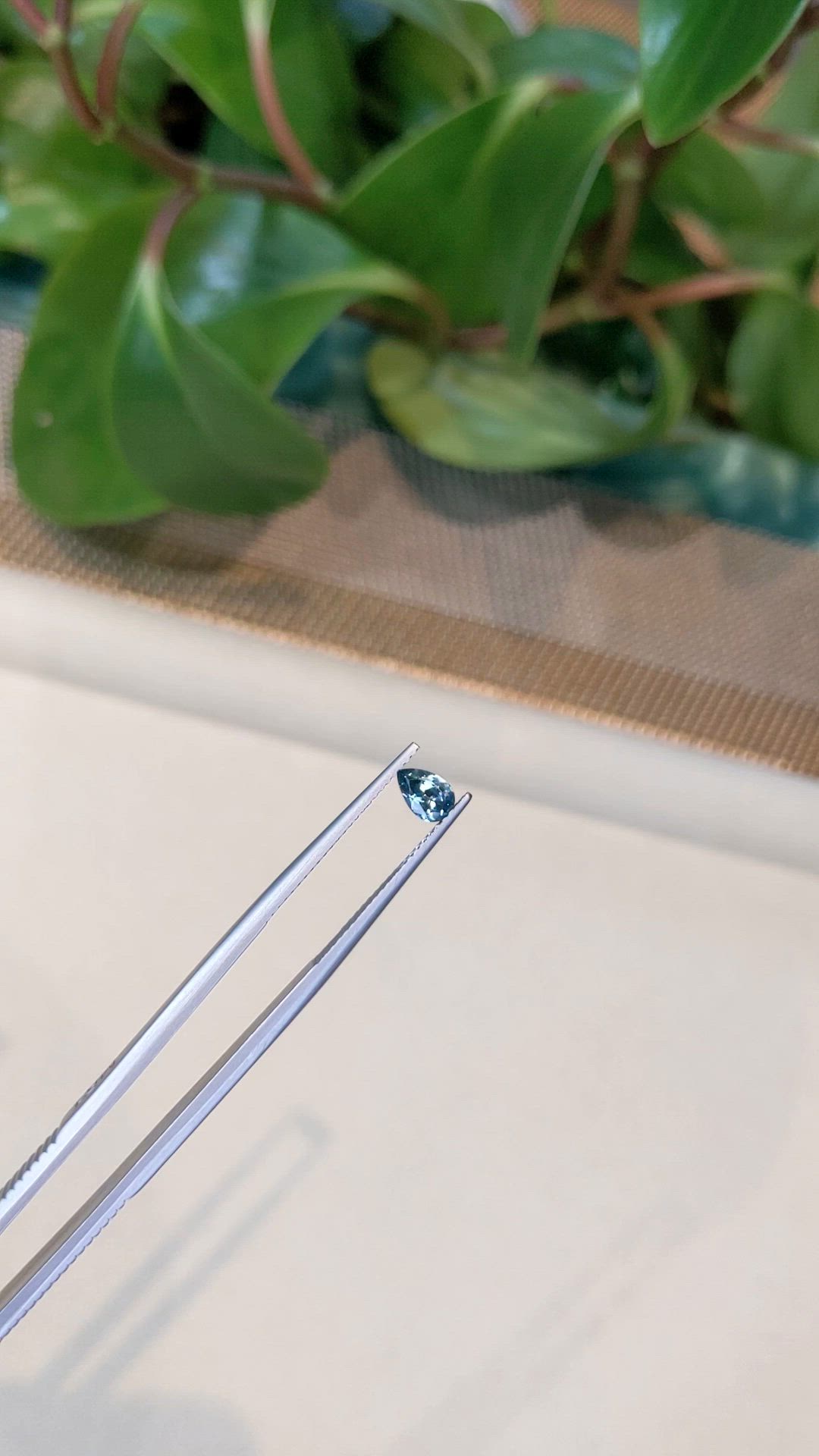 0.51 Ct. Bluish Green Sapphire from Montana Size Video
