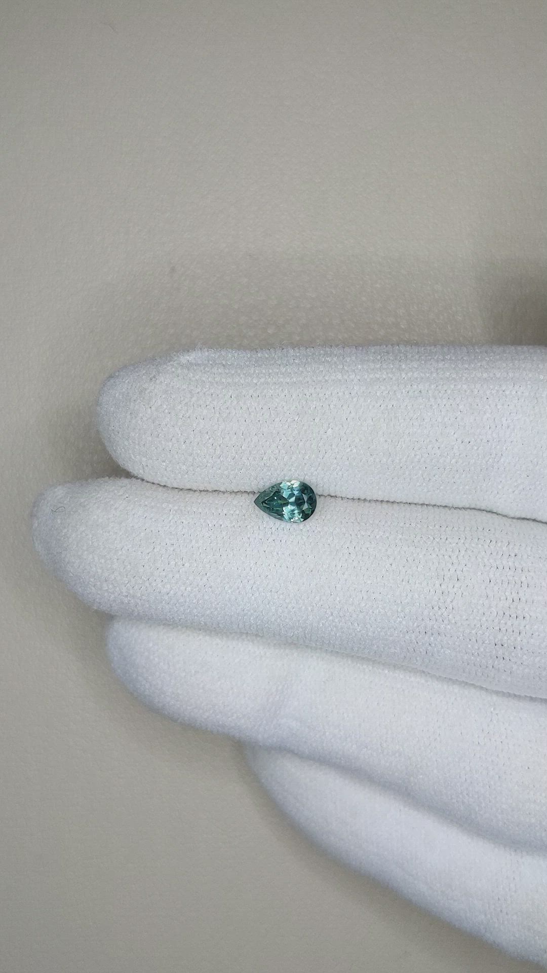 0.51 Ct. Bluish Green Sapphire from Montana Size Video