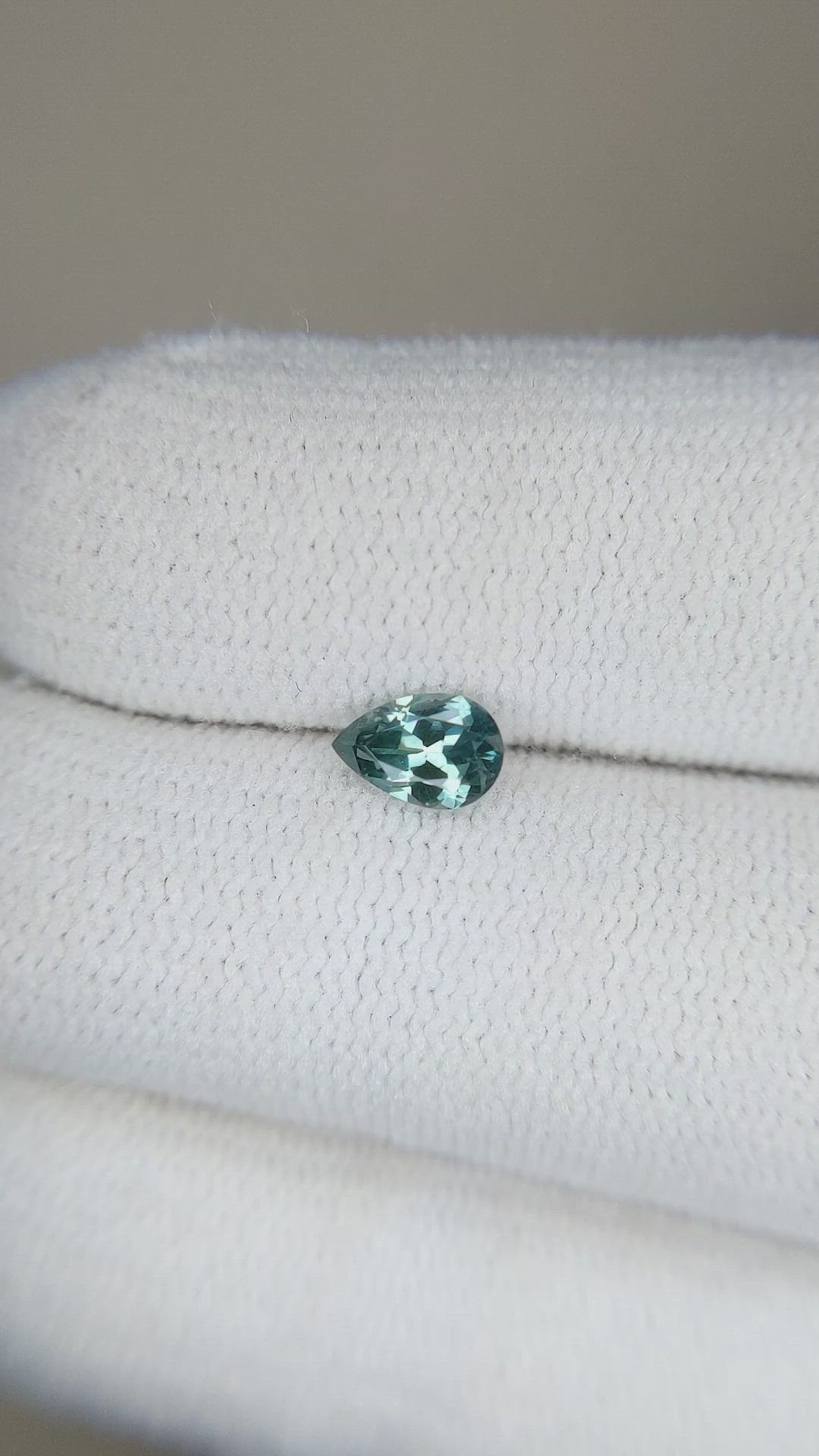 0.51 Ct. Bluish Green Sapphire from Montana Size Video