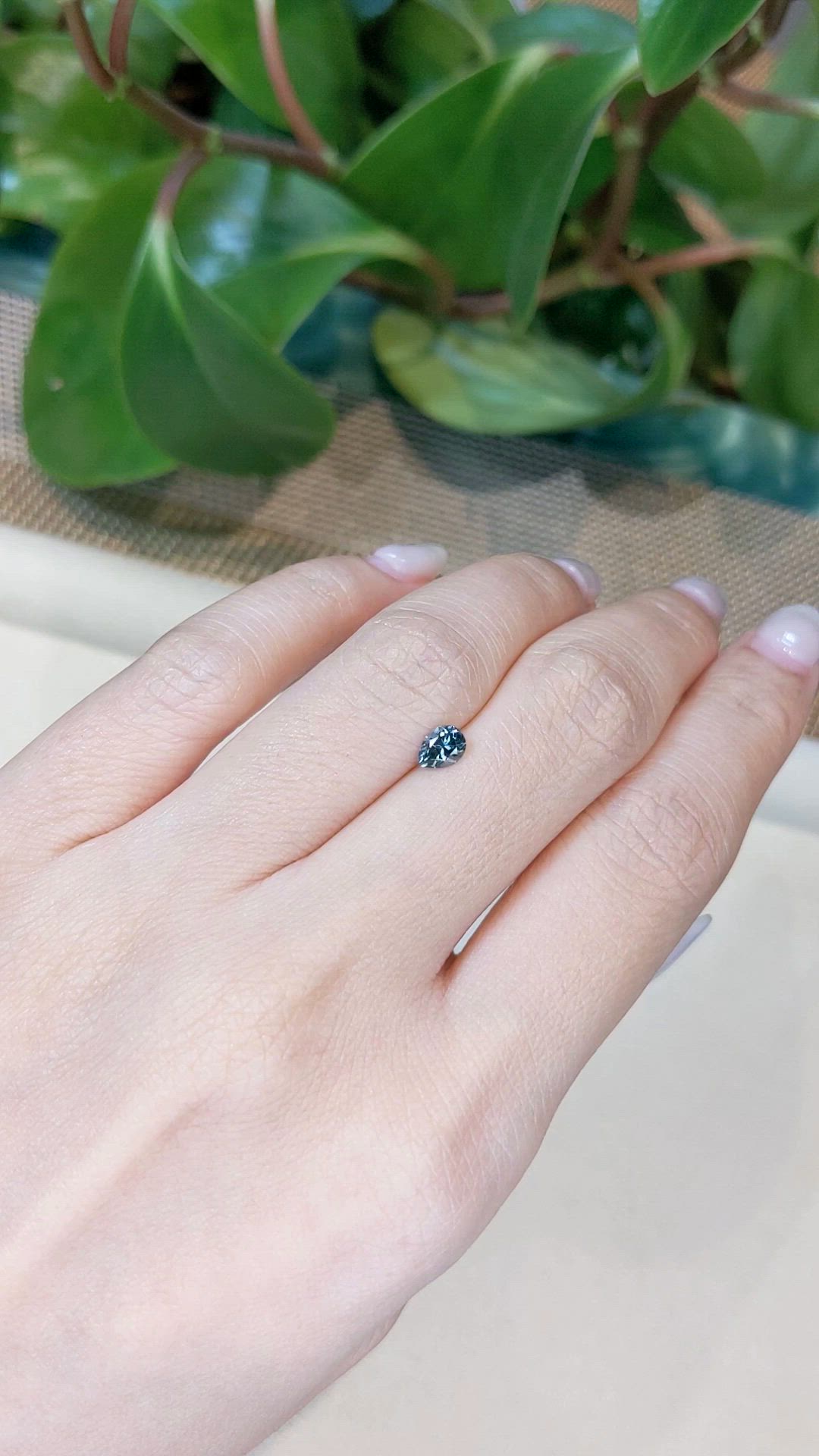 0.50 Ct. Bluish Green Sapphire from Montana Size Video