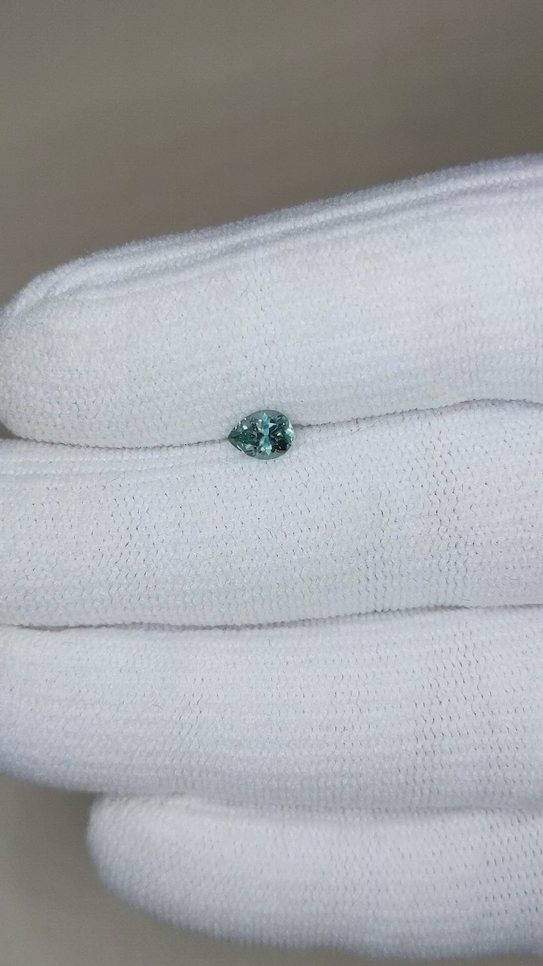 0.50 Ct. Bluish Green Sapphire from Montana Size Video