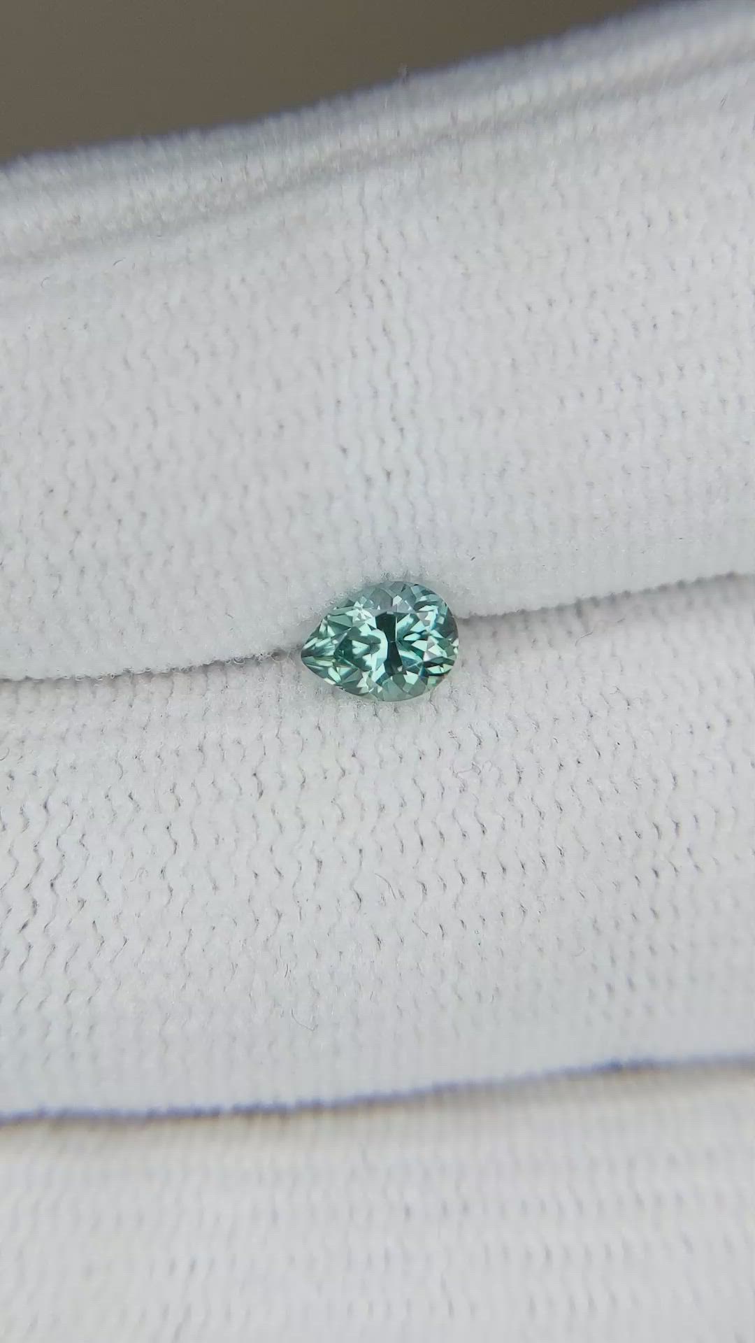 0.50 Ct. Bluish Green Sapphire from Montana Size Video