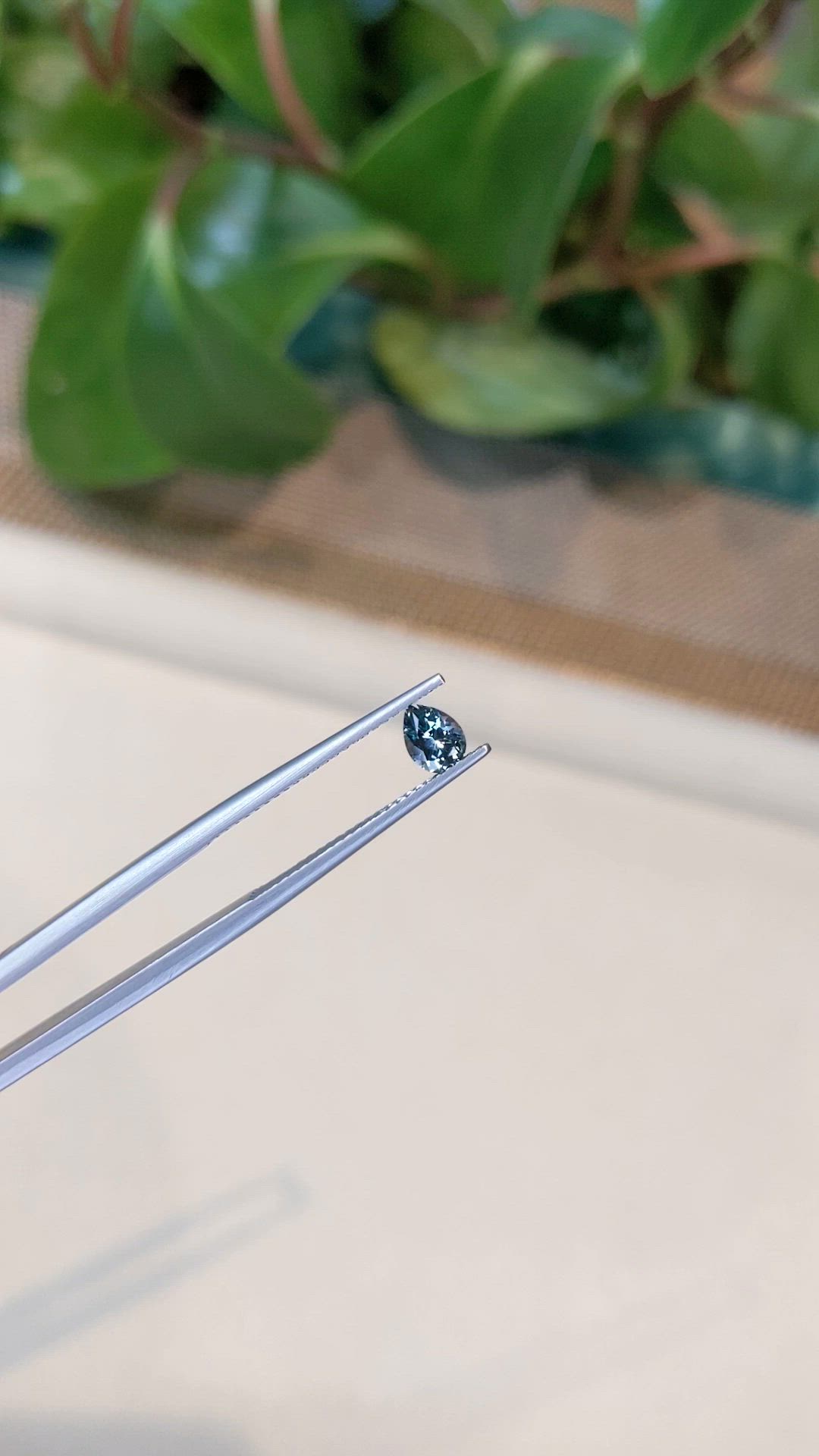 0.50 Ct. Bluish Green Sapphire from Montana Size Video