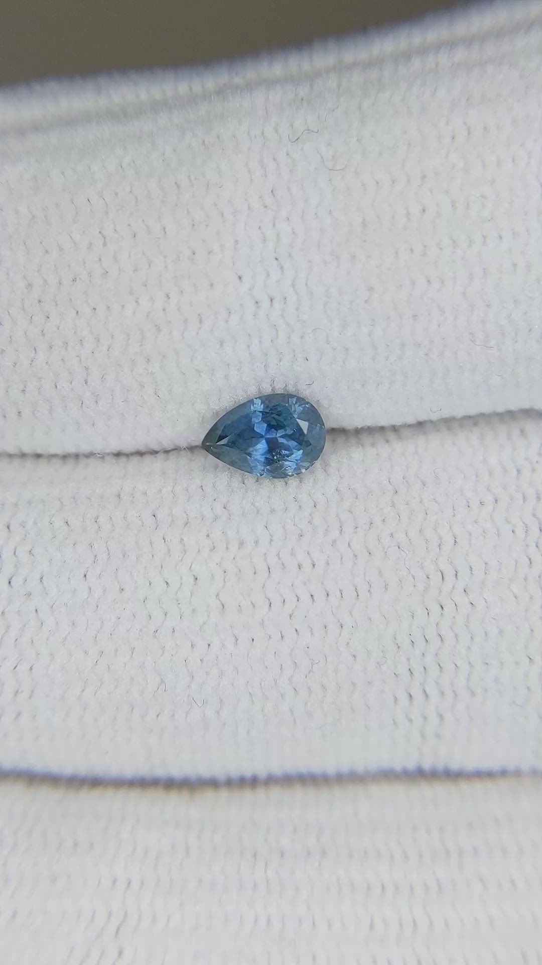 0.50 Ct. Greyish Blue Sapphire from Montana Size Video