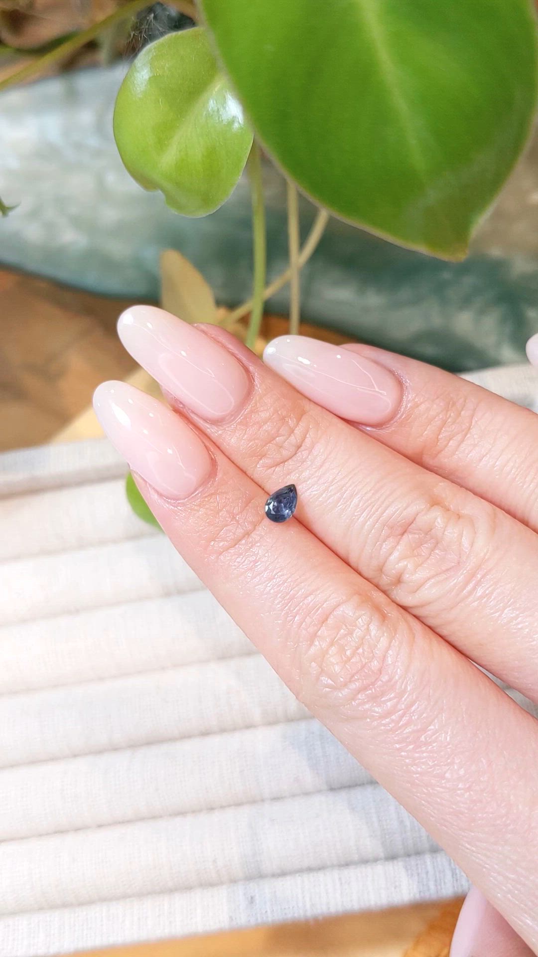 0.50 Ct. Greyish Blue Sapphire from Montana Size Video