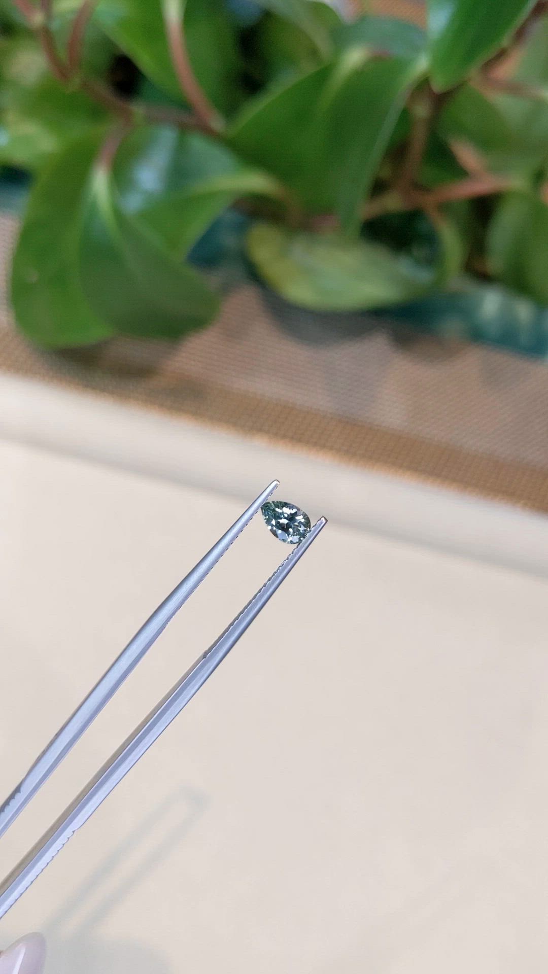 0.51 Ct. Green Sapphire from Montana Size Video