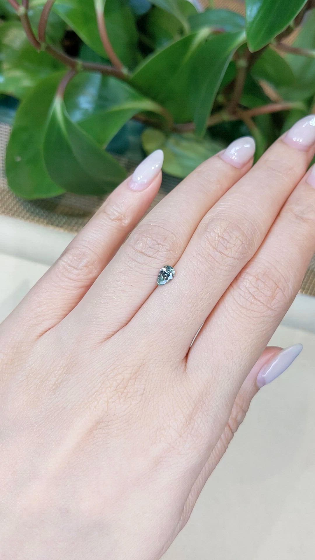 0.51 Ct. Green Sapphire from Montana Size Video