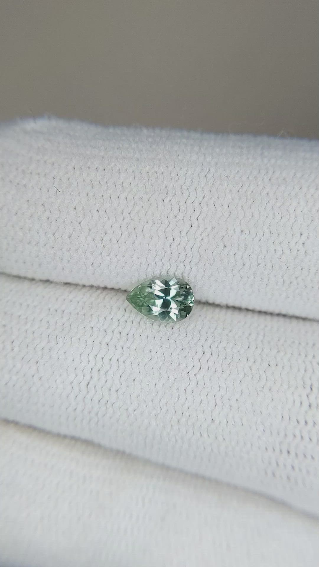 0.51 Ct. Green Sapphire from Montana Size Video