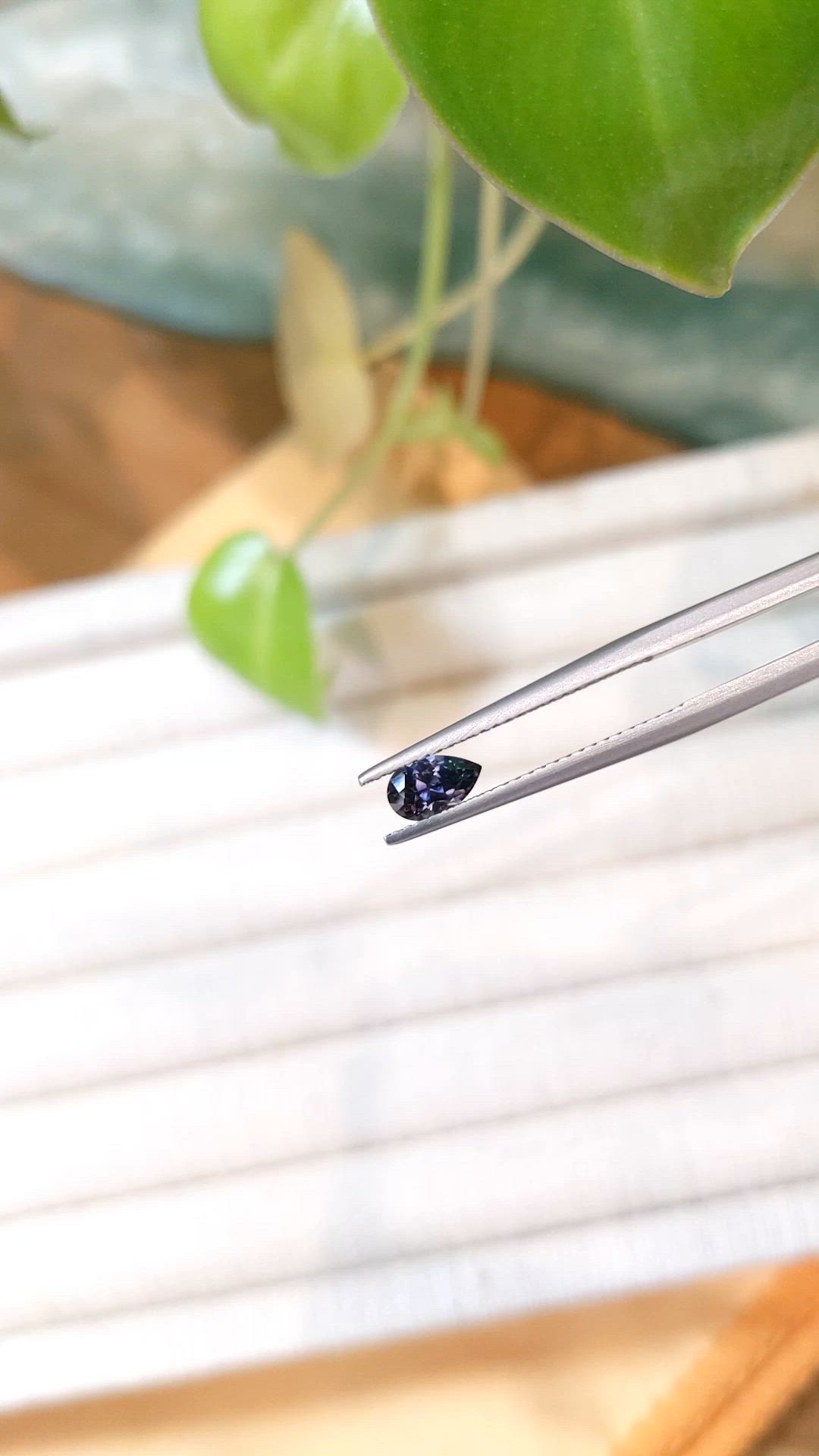 0.51 Ct. Bi Color Sapphire from Montana Size Video