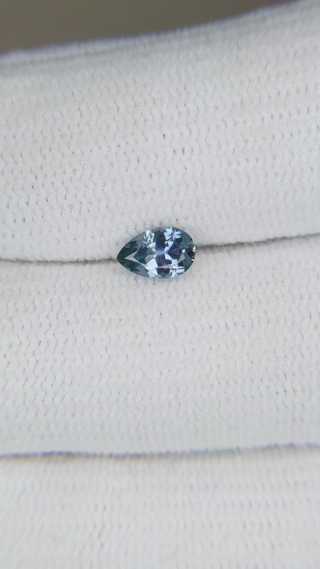 0.54 Ct. Greenish Blue Sapphire from Montana Size Video