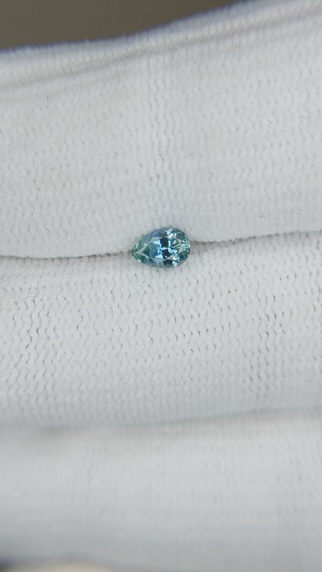 0.35 Ct. Greenish Blue Sapphire from Montana Size Video